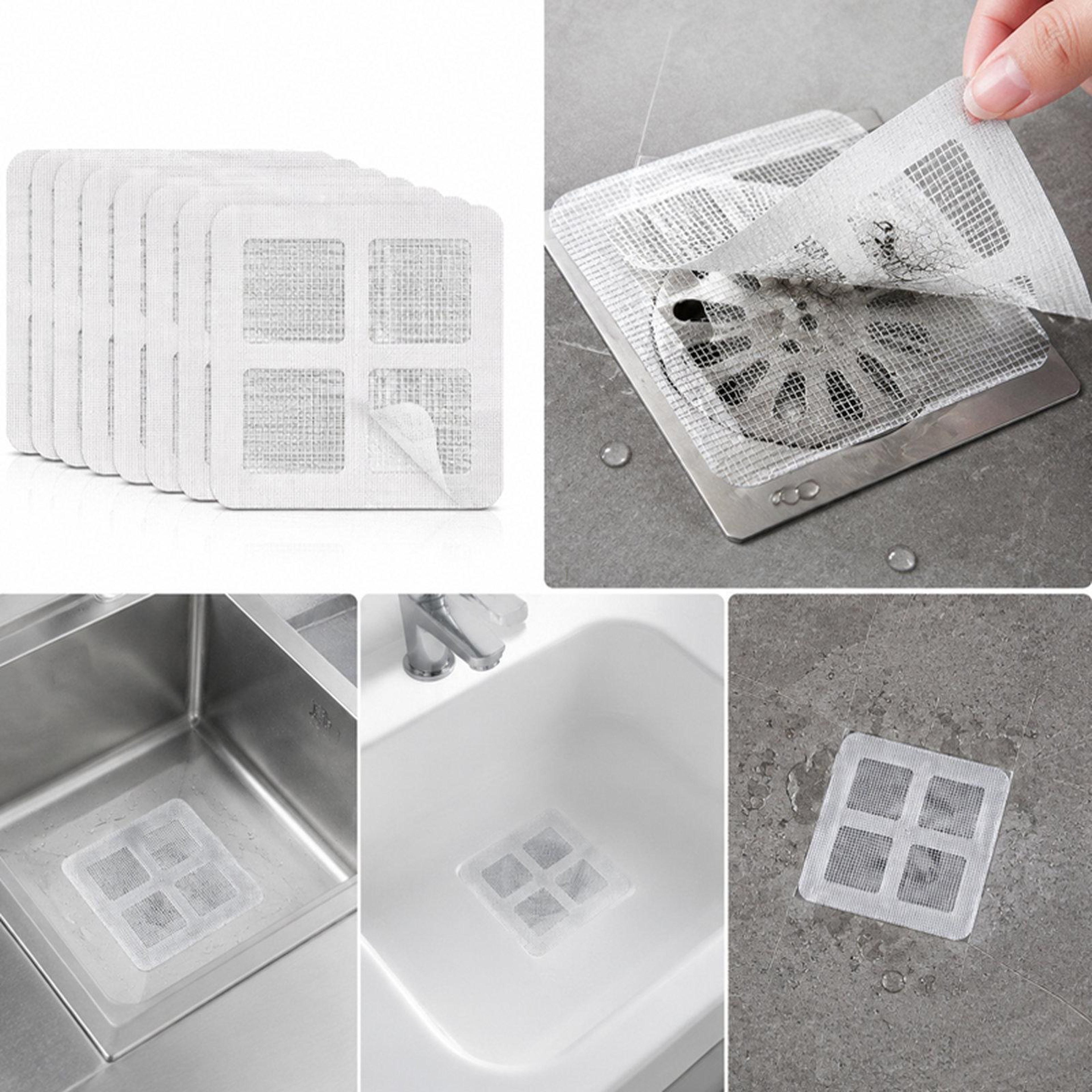 Disposable Shower Drain Hair Catcher Mesh Covers 5