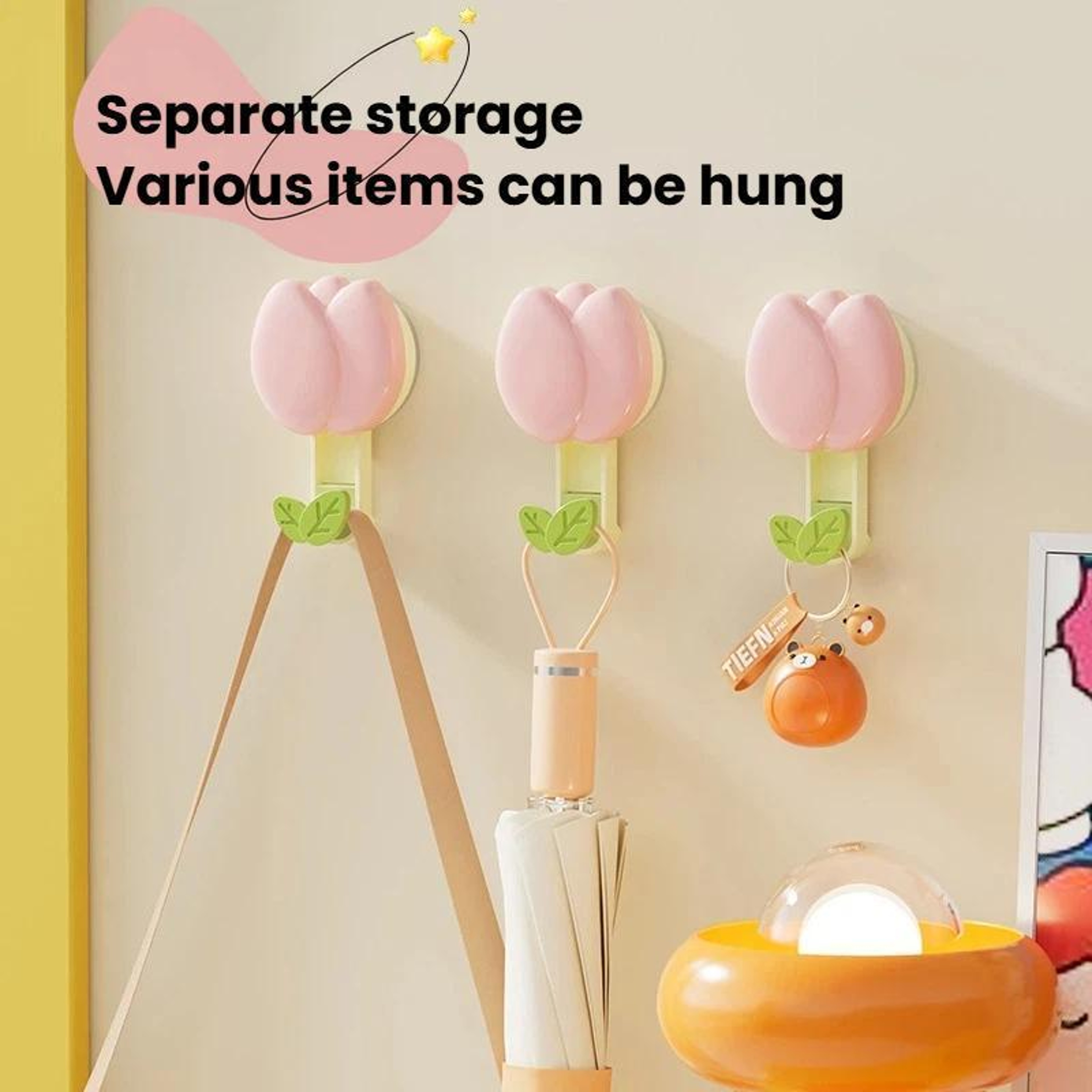 FlowerGrip No Drill Suction Towel Hook Rack For Bathroom  Kitchen Storage 1