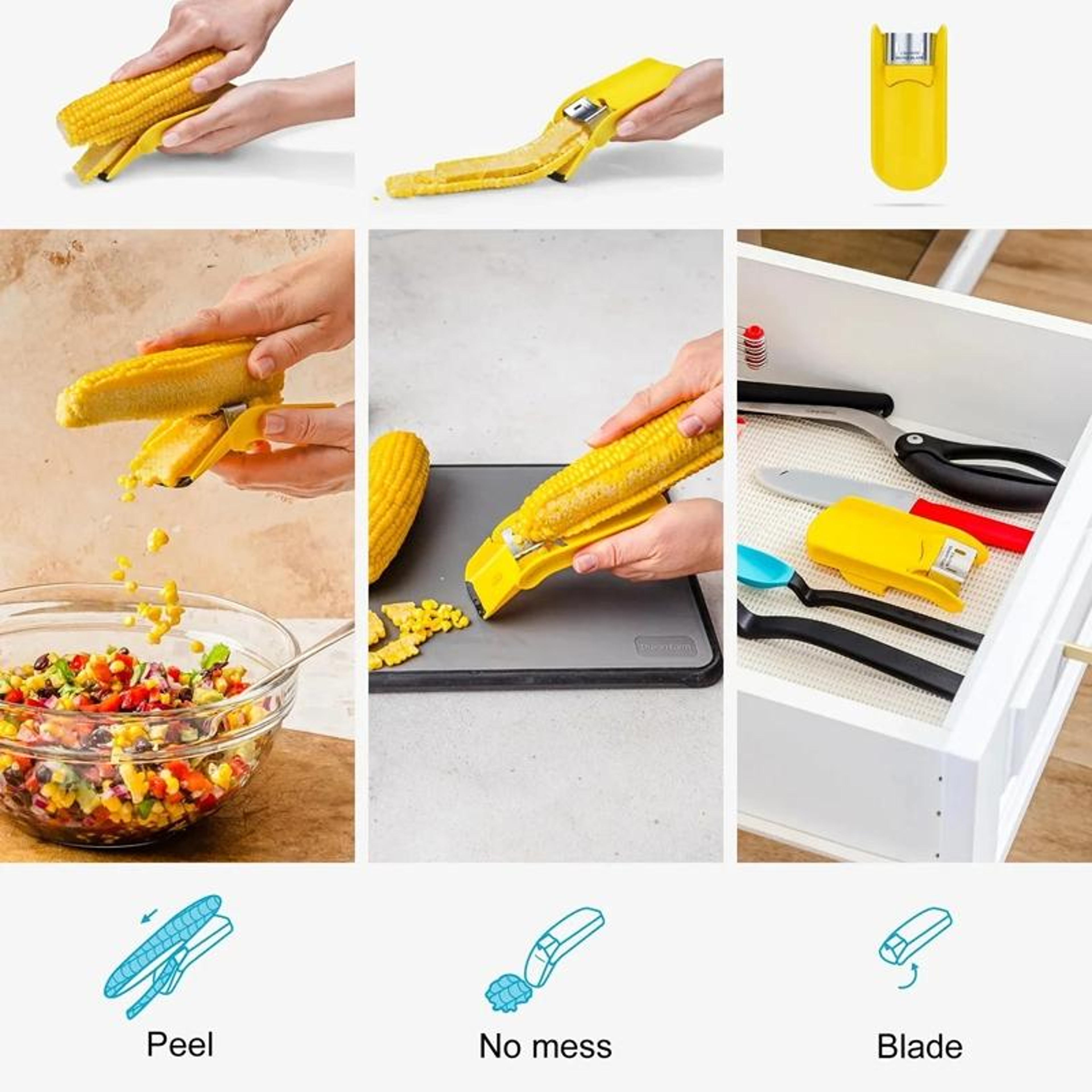 Premium Corn Cob Stripper Knife Fast Kernel Remover Tool 5