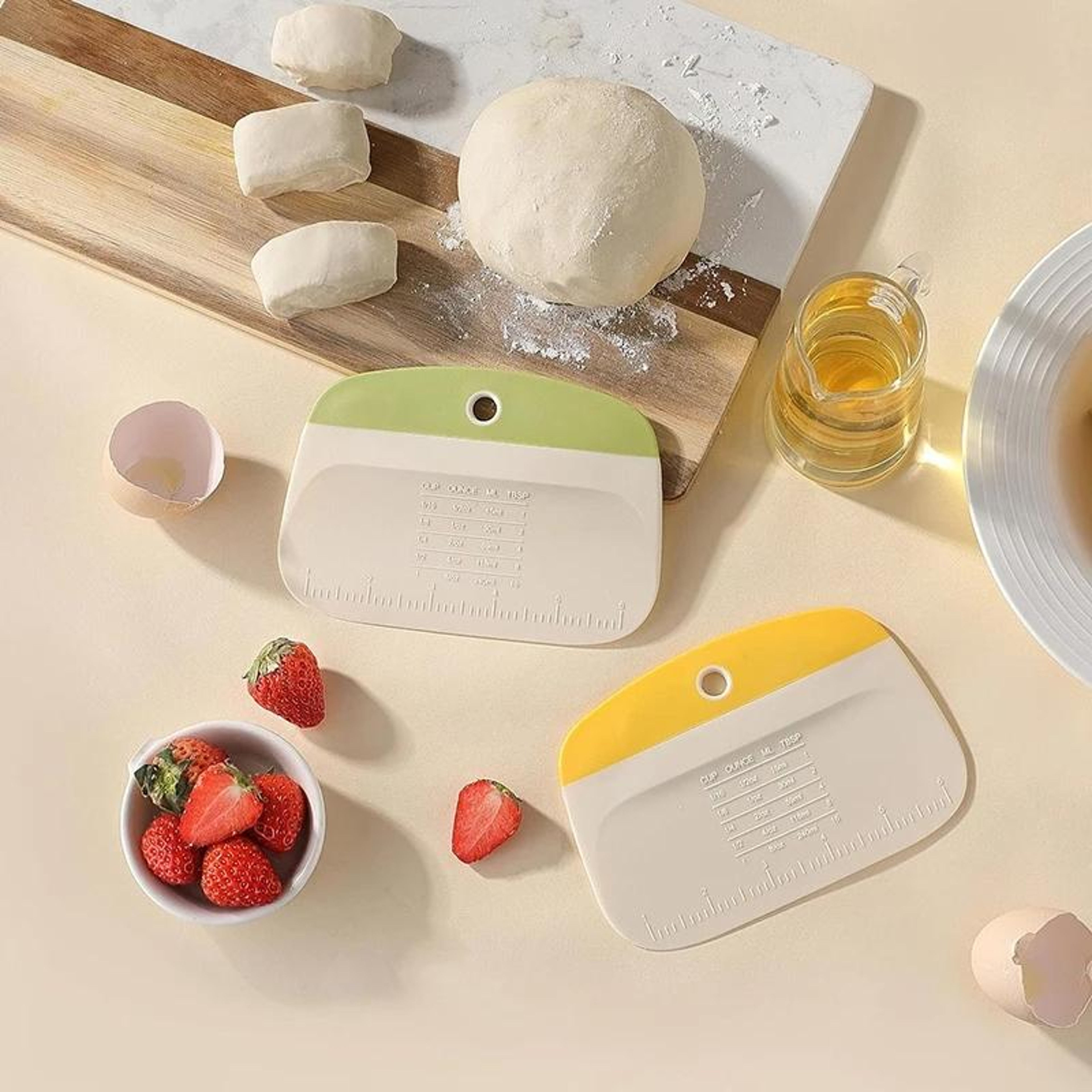 Precision Dough Scraper  Pasta Cutter With Measuring Scale 3