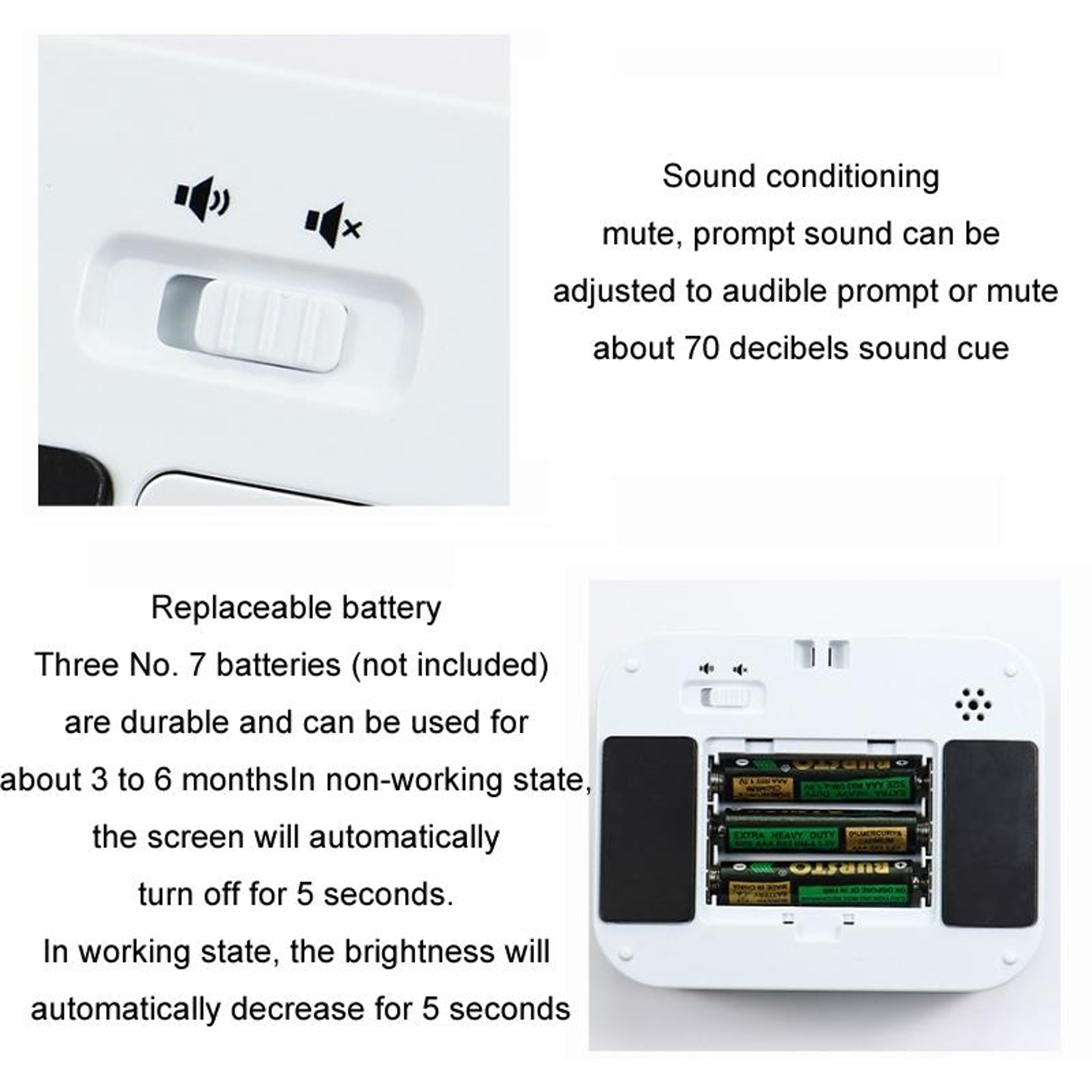 Silent LED Magnetic Kitchen Timer With Large LED Display  Countdown Memory 2