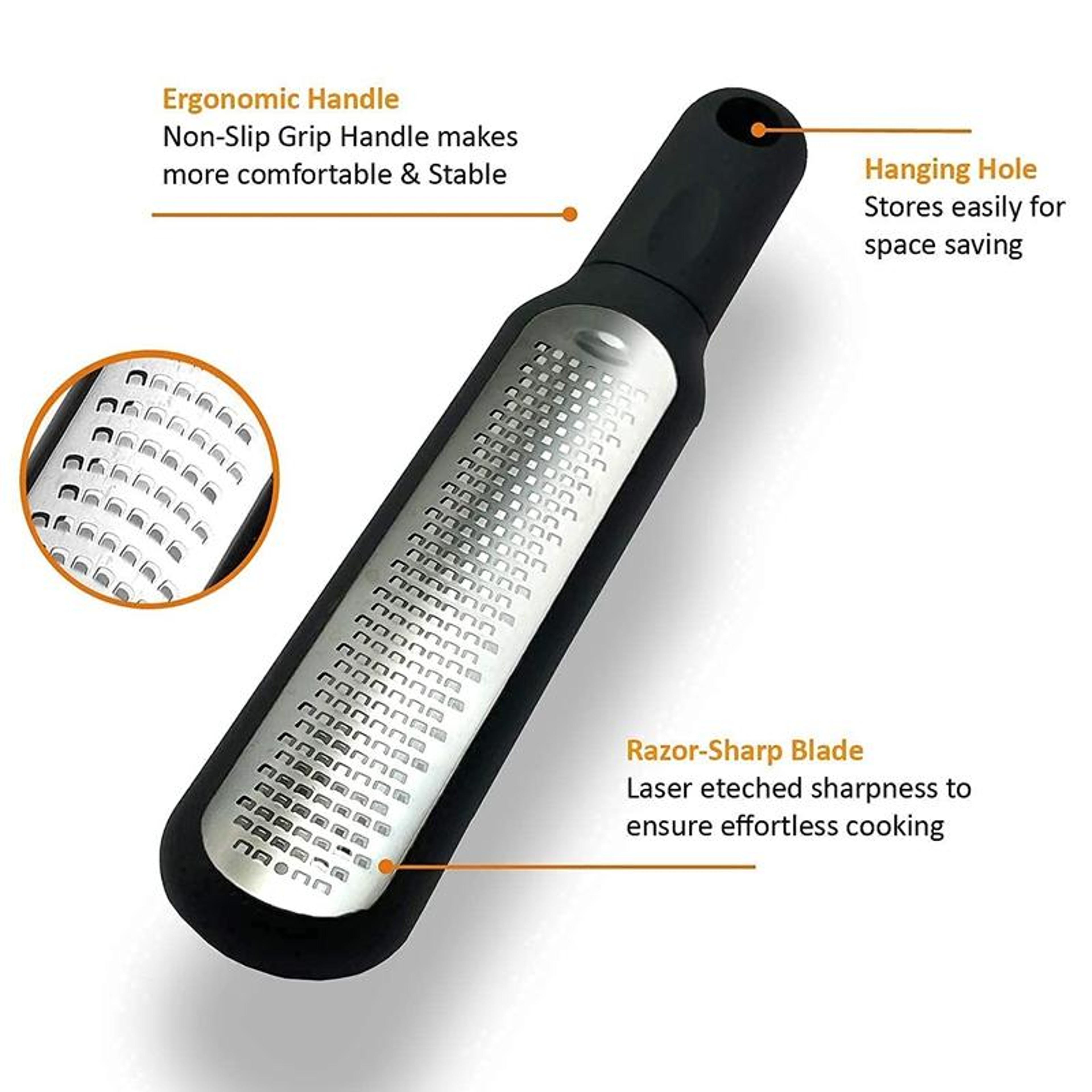 Premium Stainless Steel Ginger Grater  Melon Fruit Scraper Handheld Kitchen Tool 1