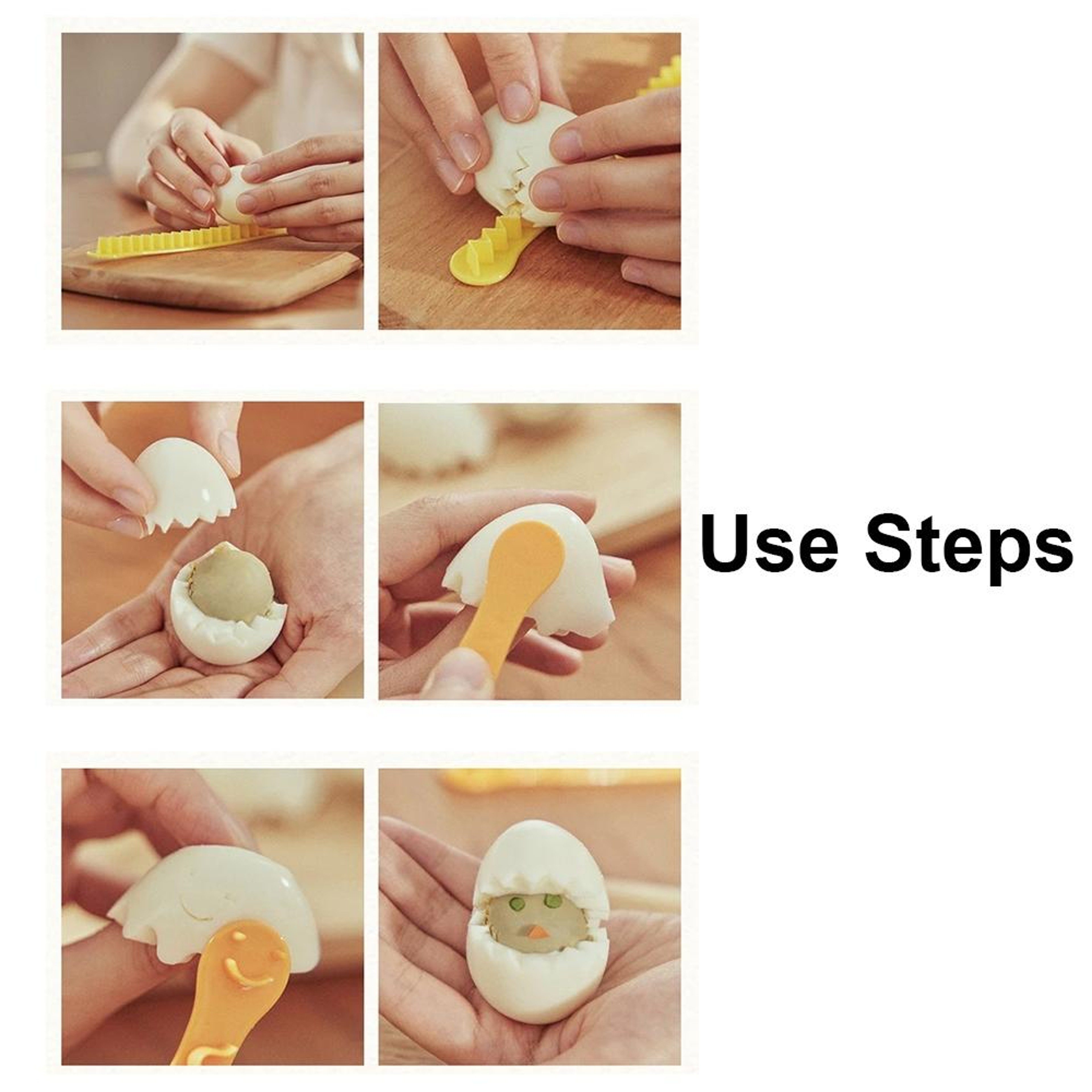 Decorative DIY Egg Cutter  Mold Set Creative Kitchen Egg Shaping Tools 6