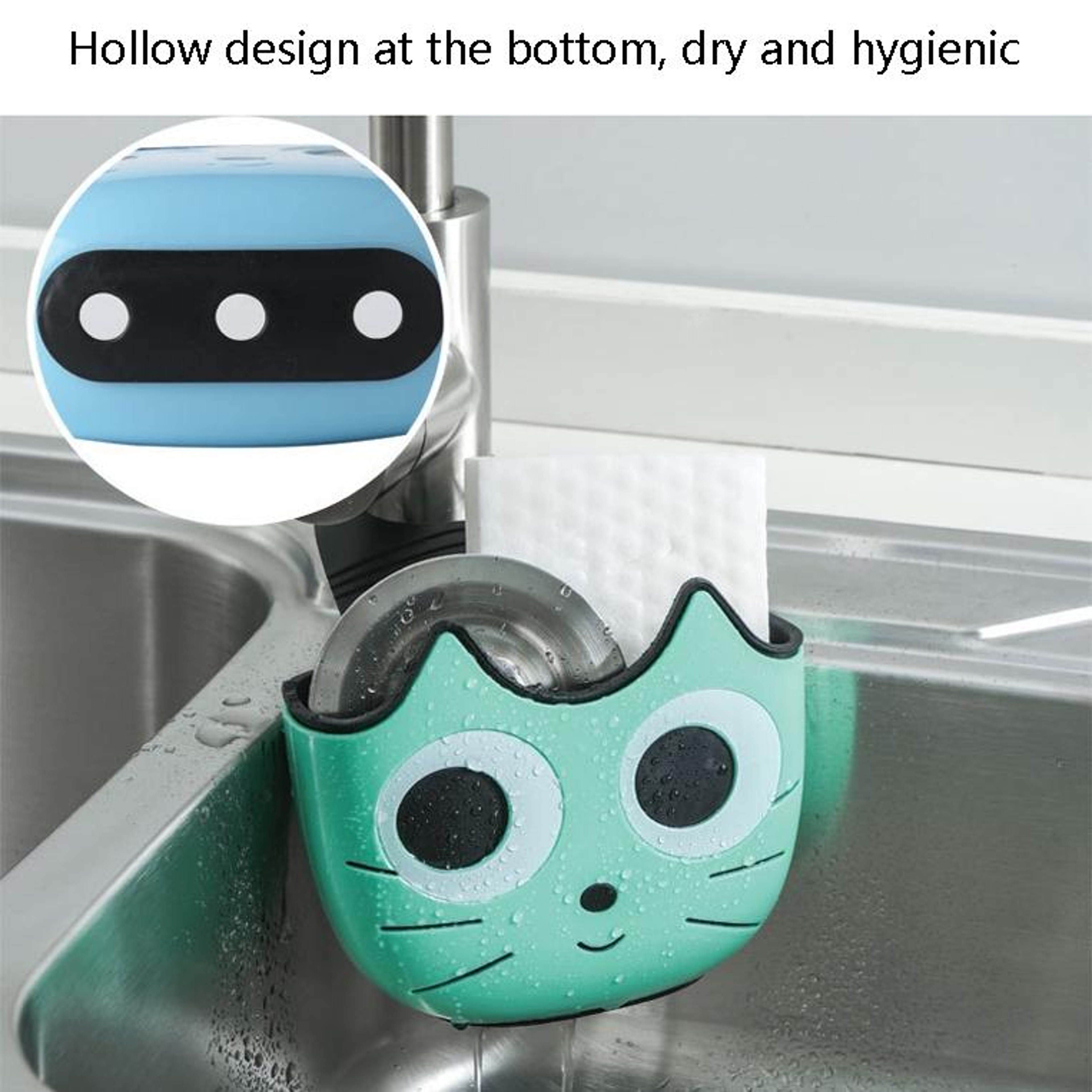 Cartoon Adjustable Sink Hanging Storage Basket Kitchen  Bathroom Organizer 5