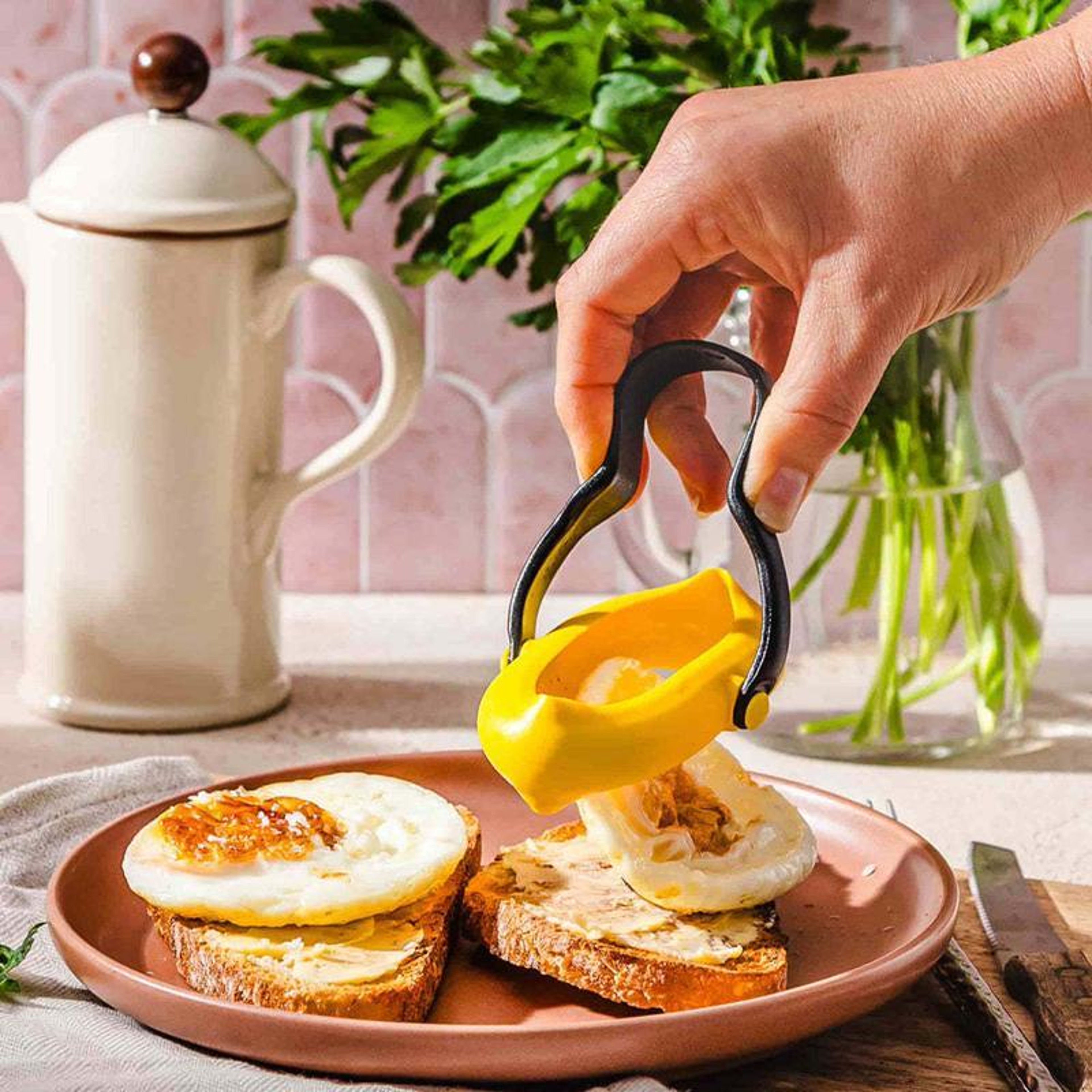 Premium Kitchen Silicone Omelette Mould  Non Stick Breakfast Ring 2