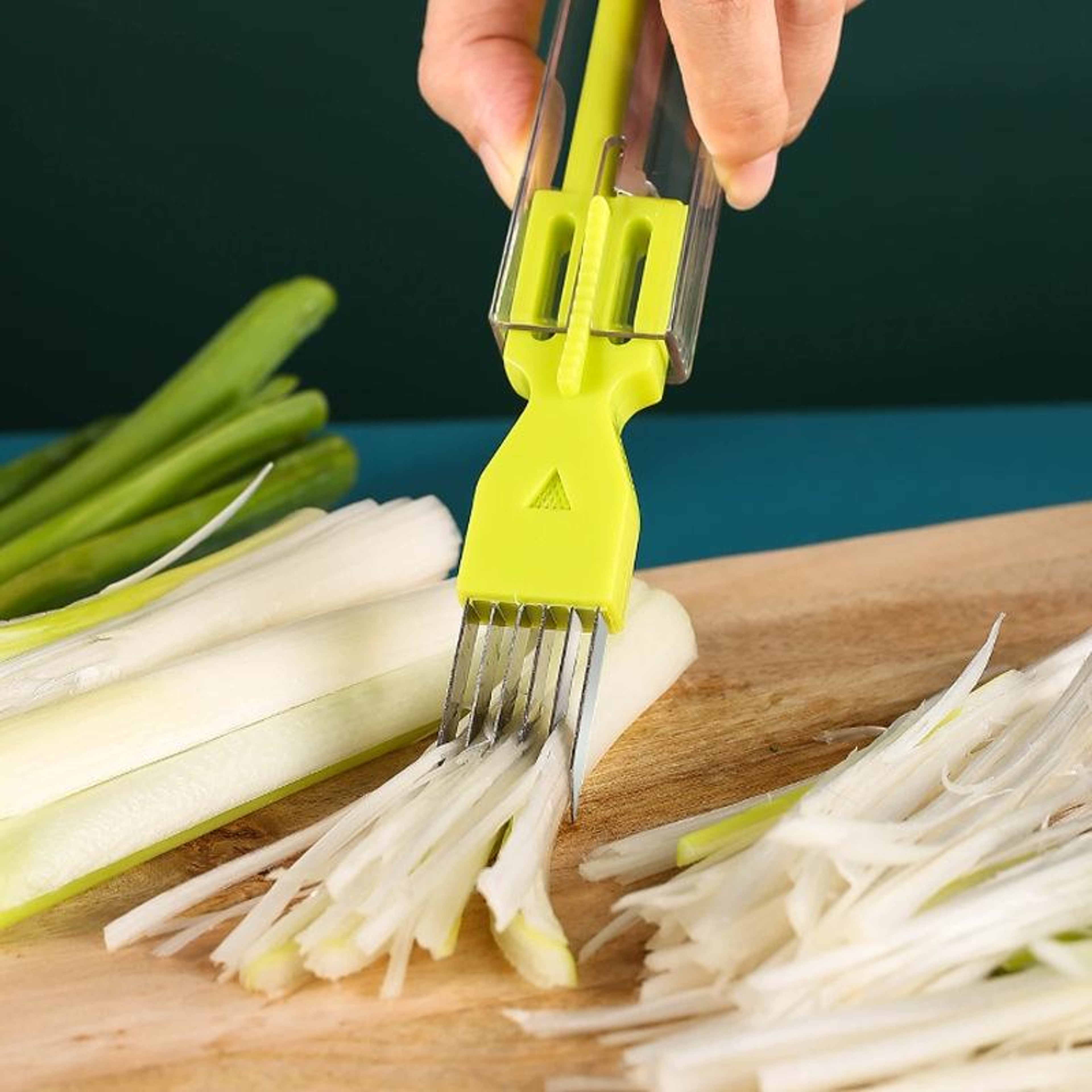 Premium Multifunctional Green Onion Peeler  Scallion Slicer Kitchen Herb Cutter 0