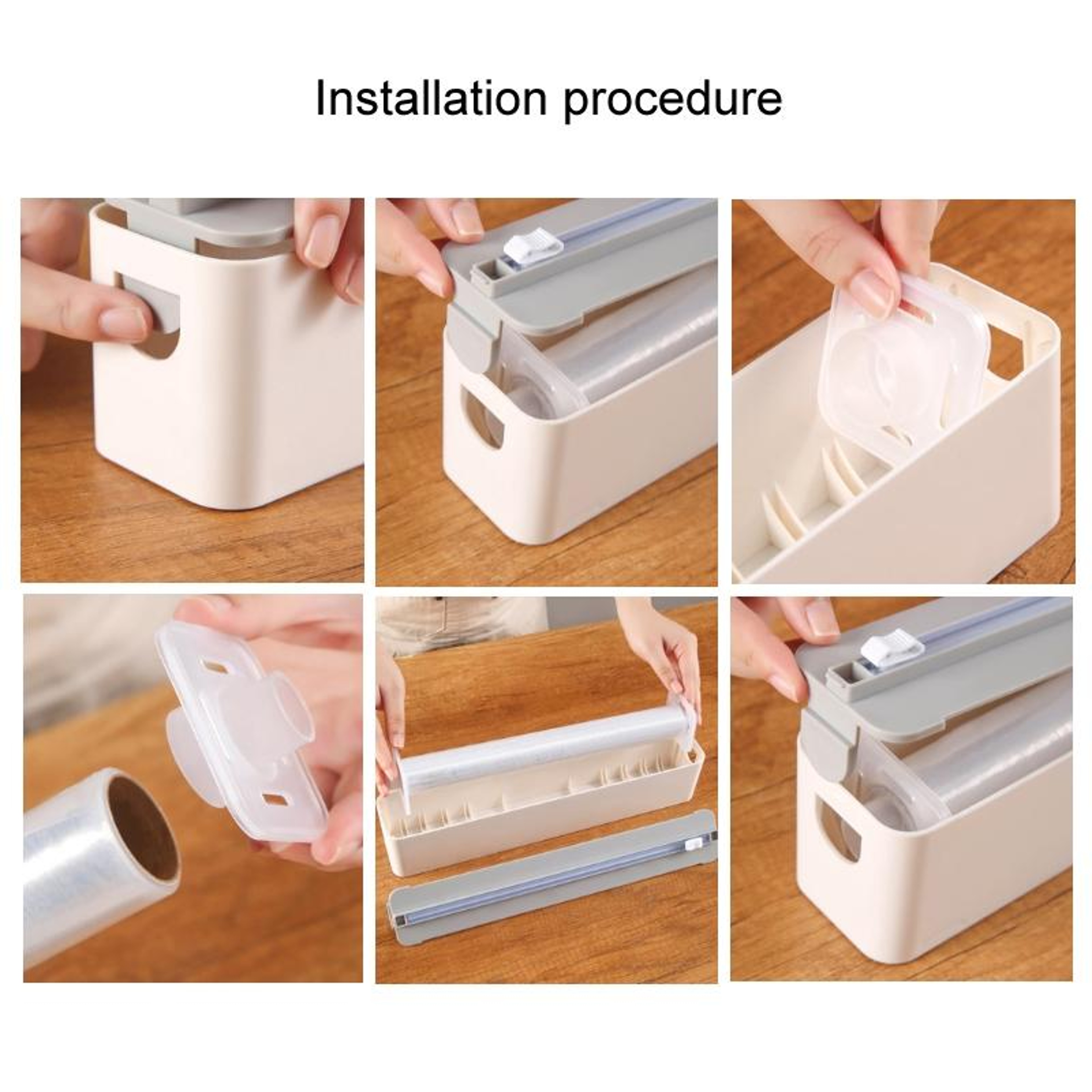 Magnetic Wall Mounted Kitchen Wrap Cutter  Storage Organizer 8
