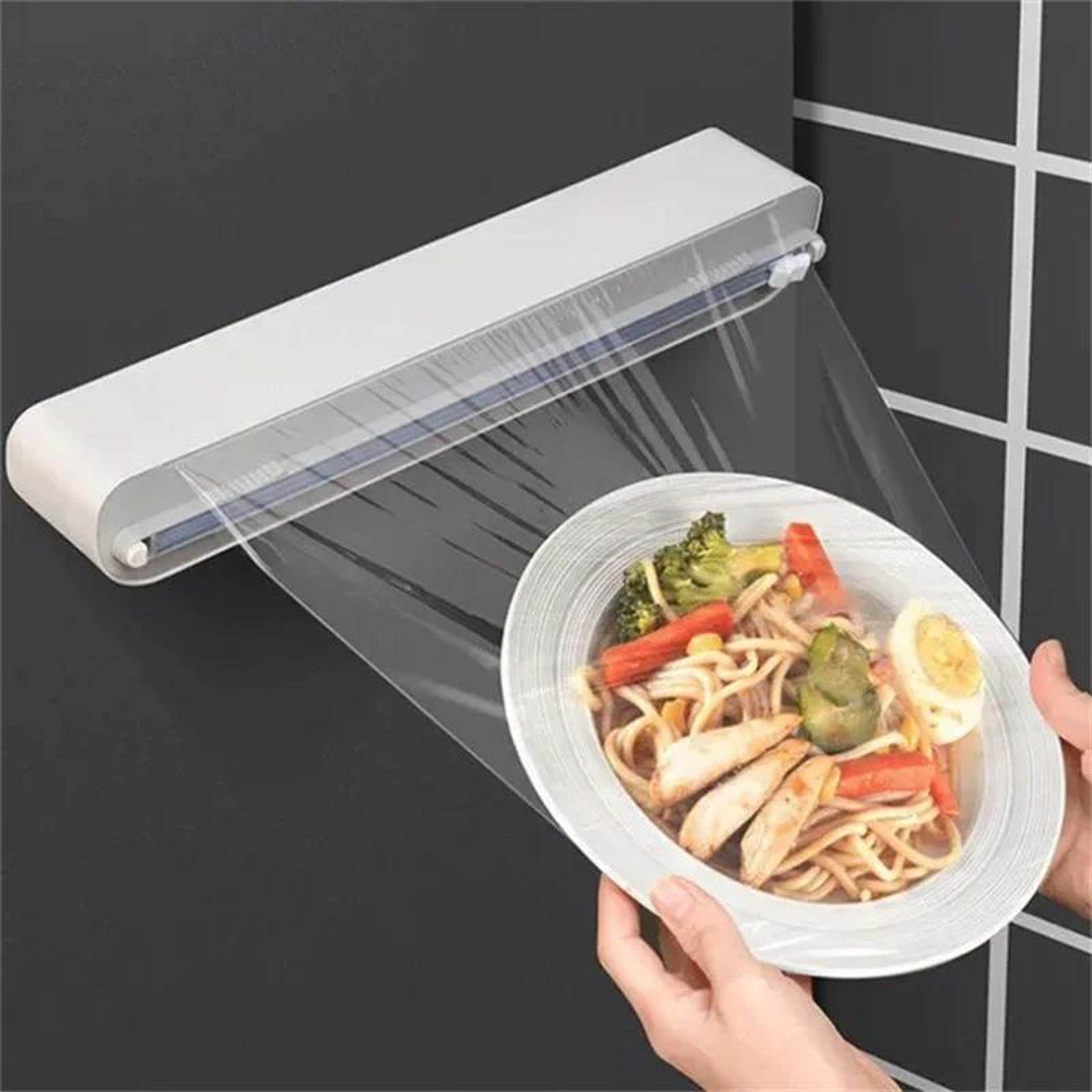 Magnetic Wall Mounted Kitchen Wrap Cutter  Storage Organizer 1