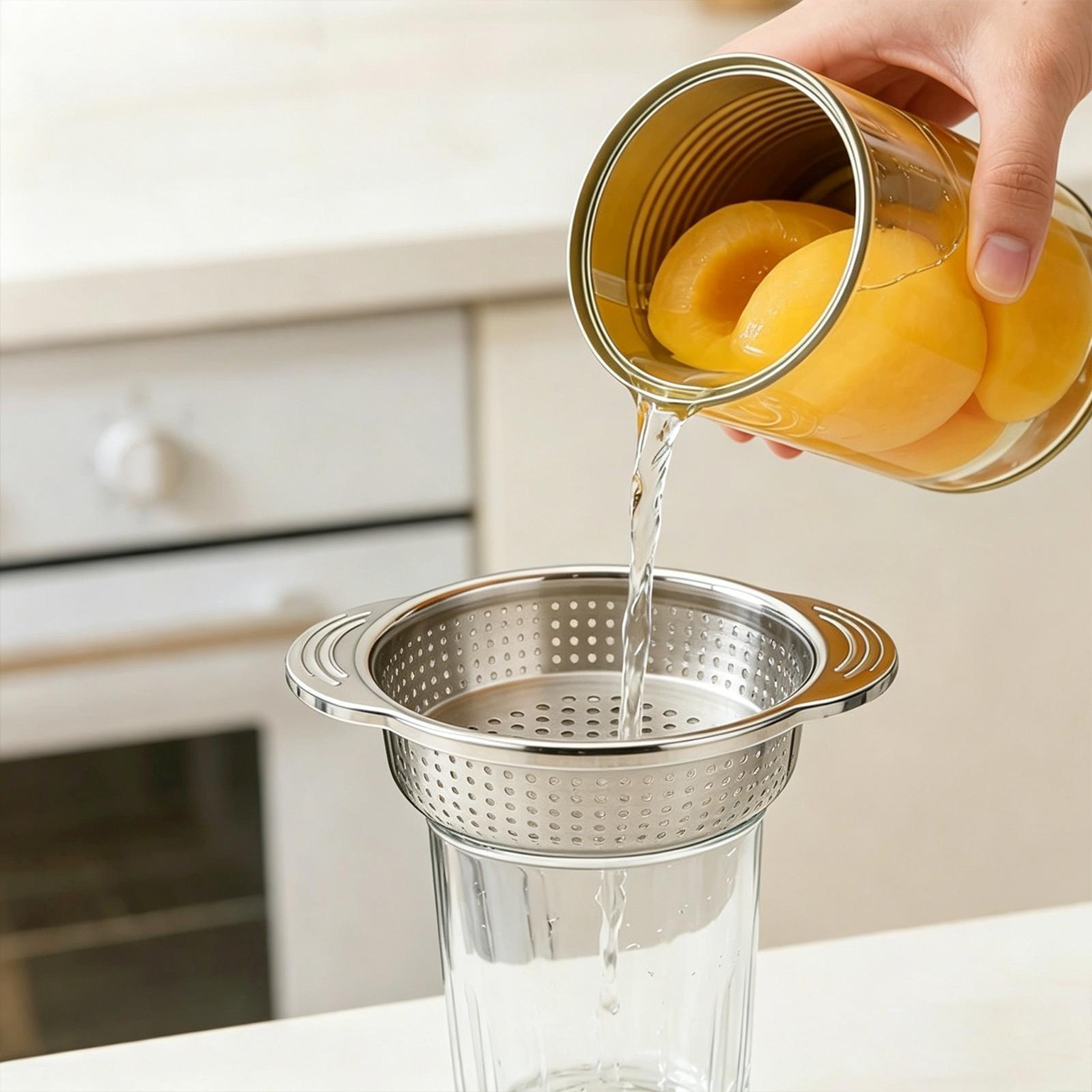Premium 304 Stainless Steel Can Strainer With Non Slip Dual Handles For Easy Draining 0