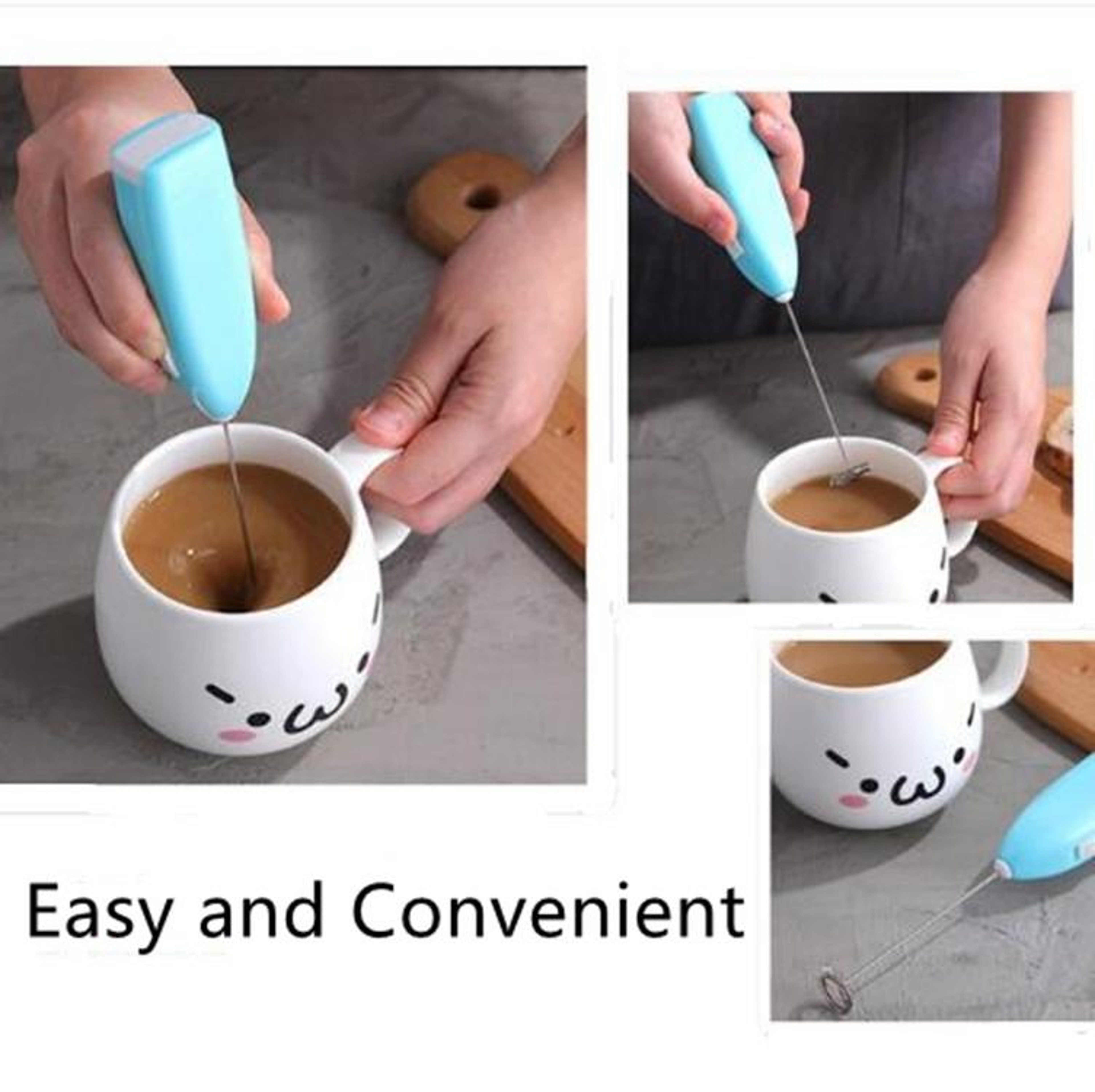 Electric Handheld Mini Egg Beater  Stainless Steel Kitchen Mixer 7