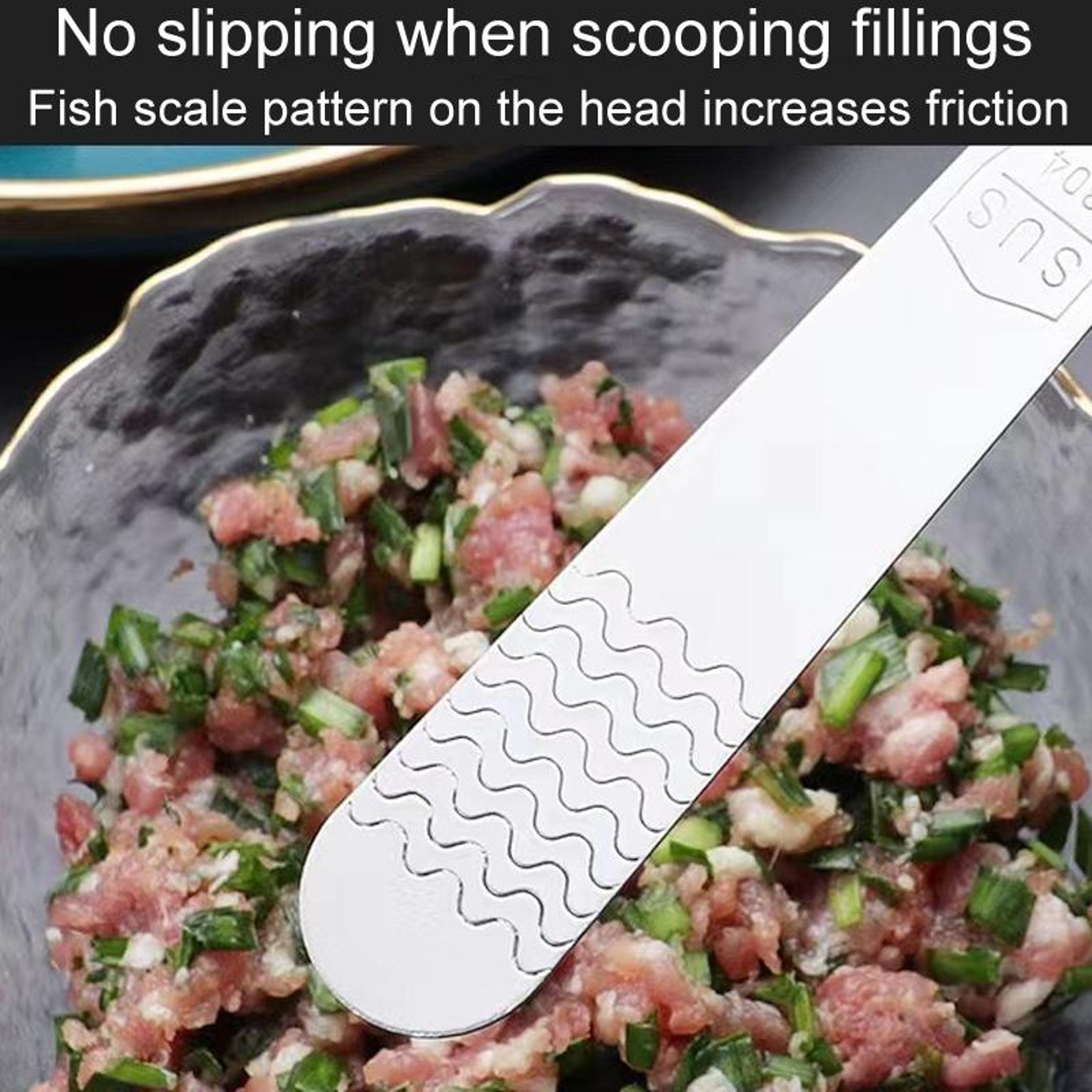 Stainless Steel Stirring  Dumpling Mixing Spoon Set 6