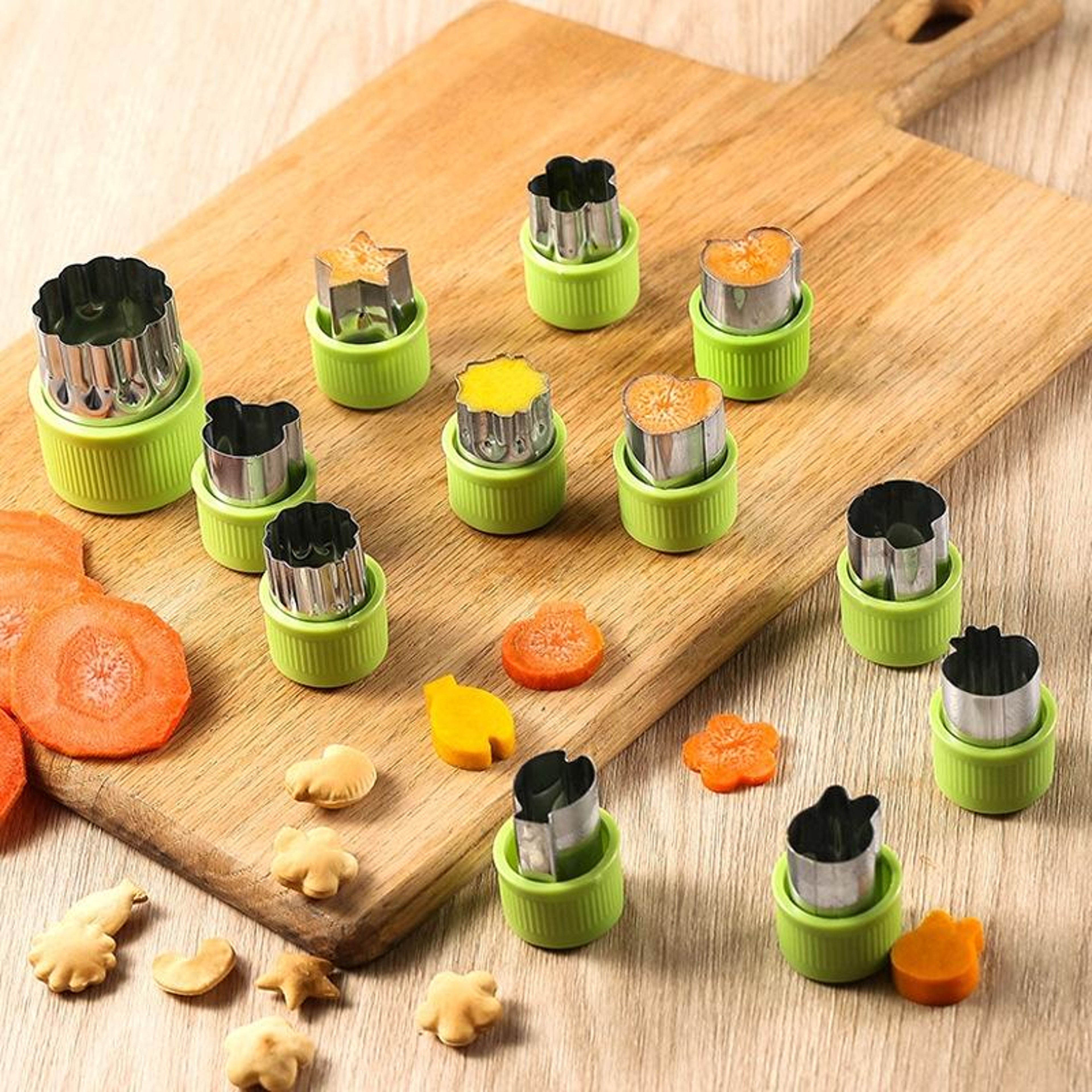 12 In 1 Mini Stainless Steel Vegetable Cutter Shapes Set For Kids Baking 0