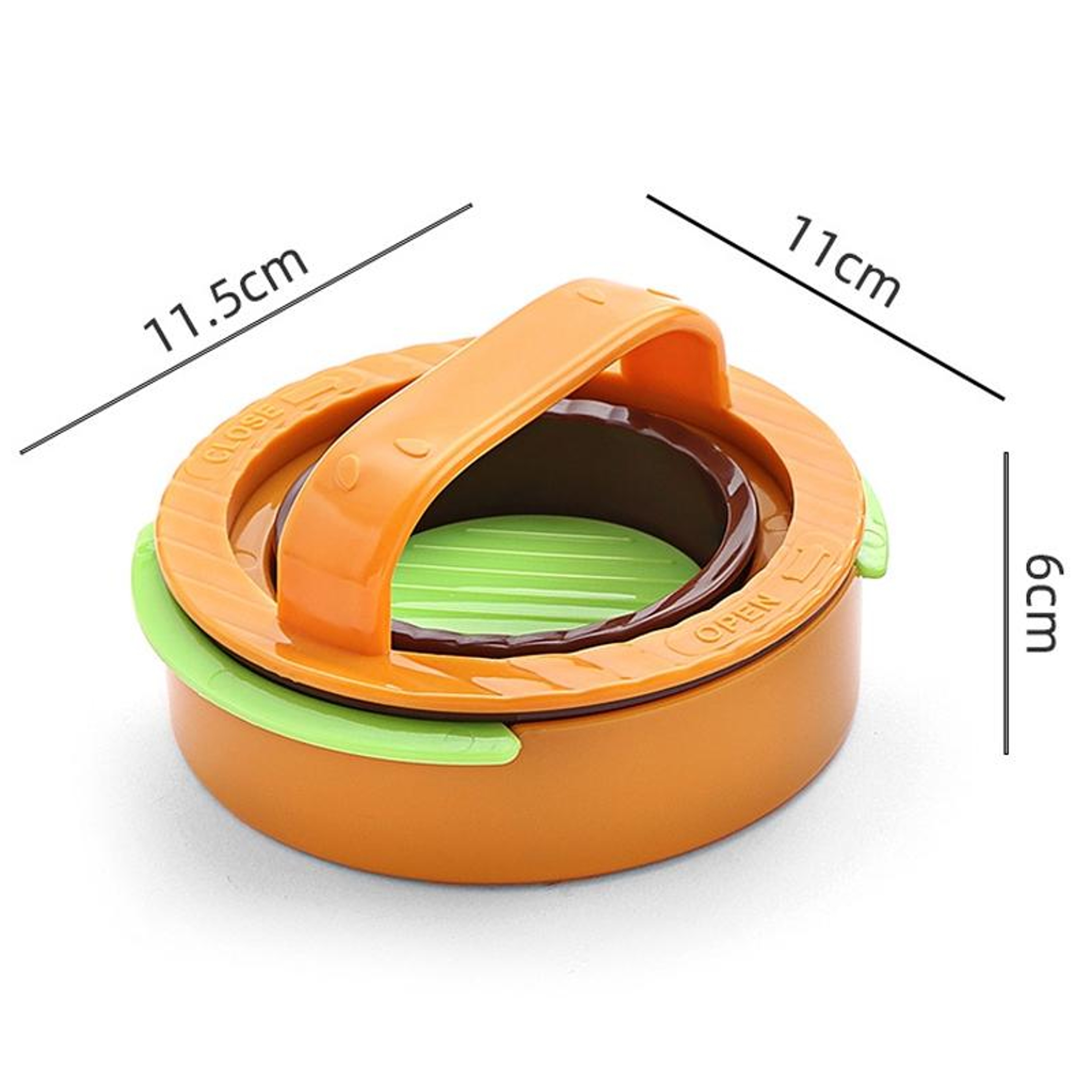 Gourmet Burger Press Kit With Removable Bottom Space Saving Patty Maker 5
