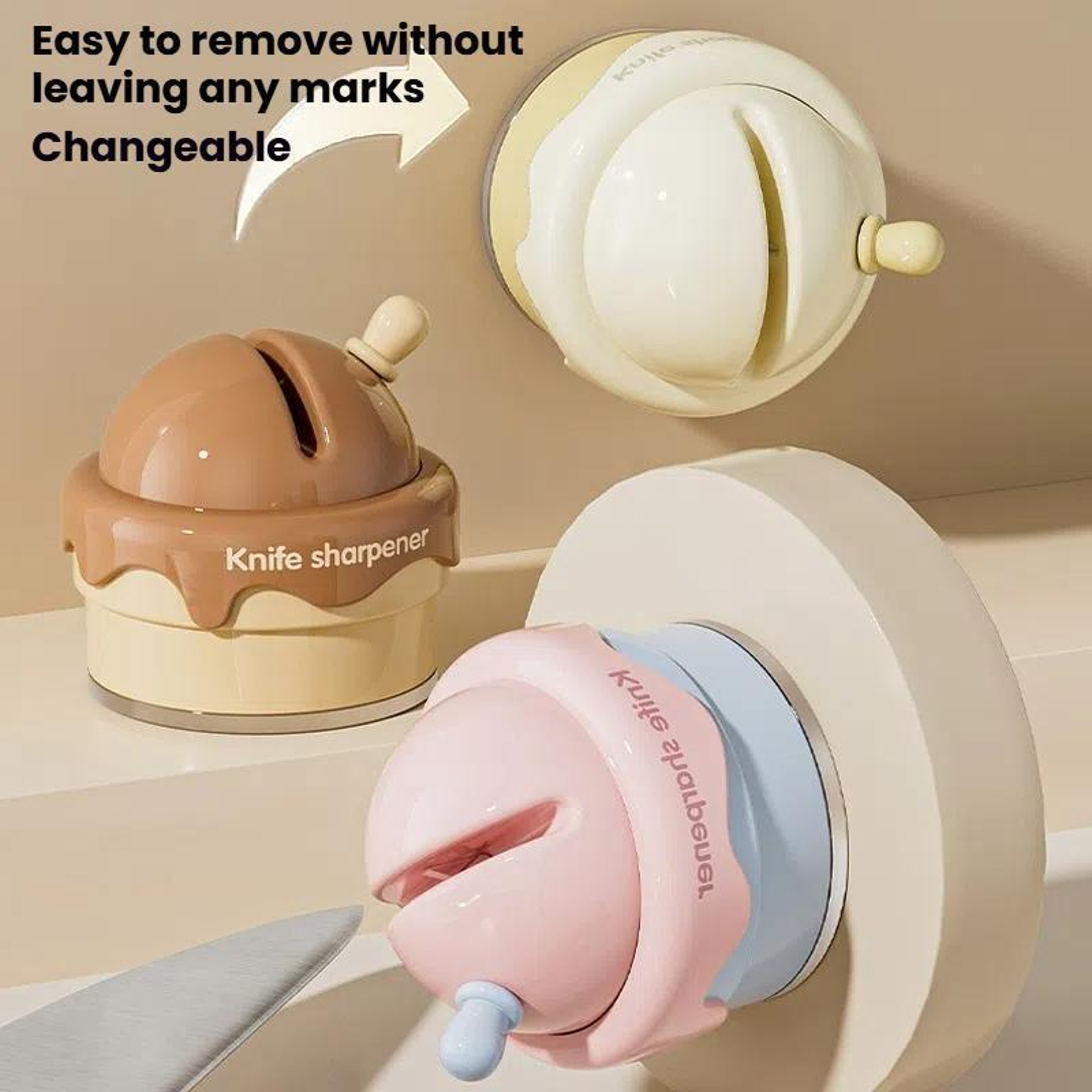 Premium Suction Cup Knife  Scissors Sharpener Quick Kitchen Blade Sharpening Tool 11