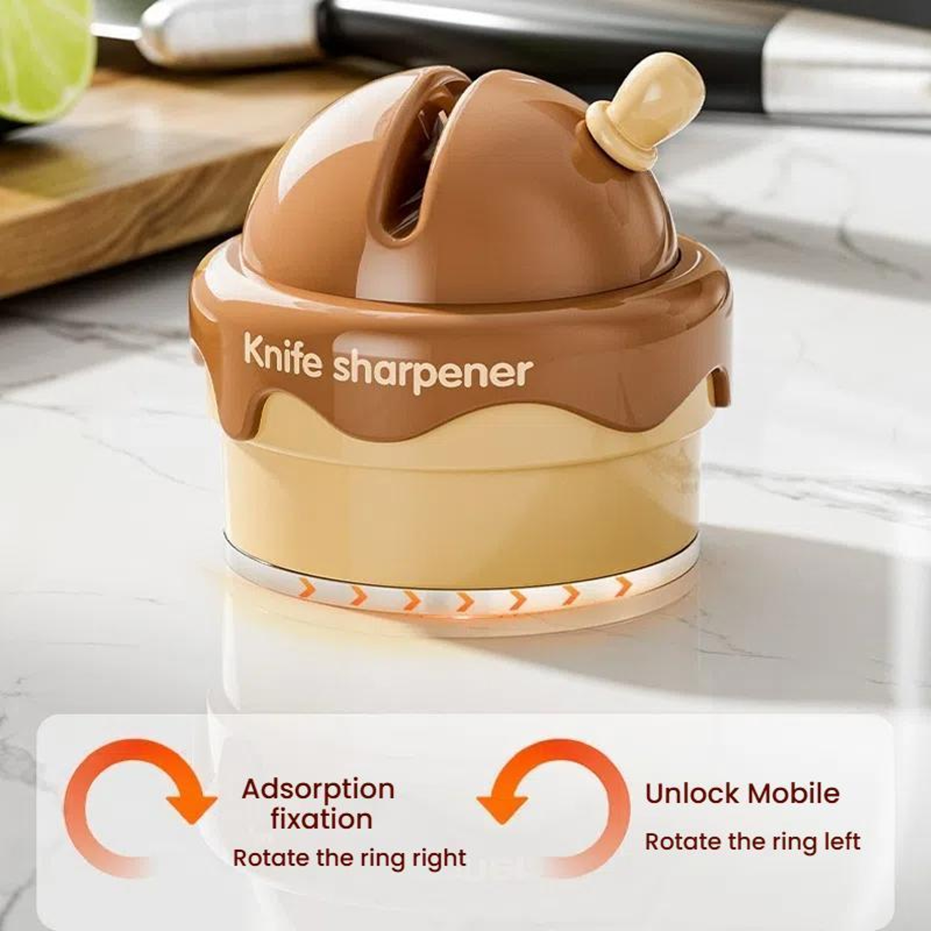 Premium Suction Cup Knife  Scissors Sharpener Quick Kitchen Blade Sharpening Tool 1