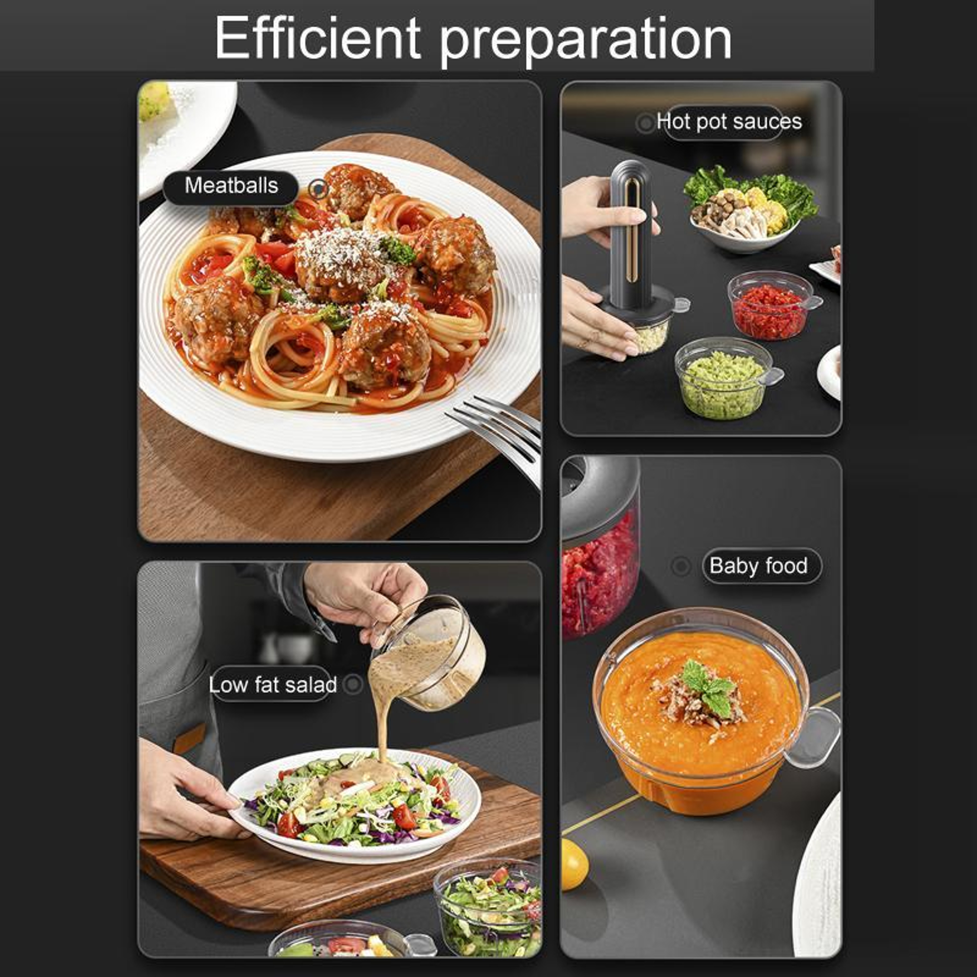 Compact Cordless Baby Food Processor  Multifunction Meat Grinder 5