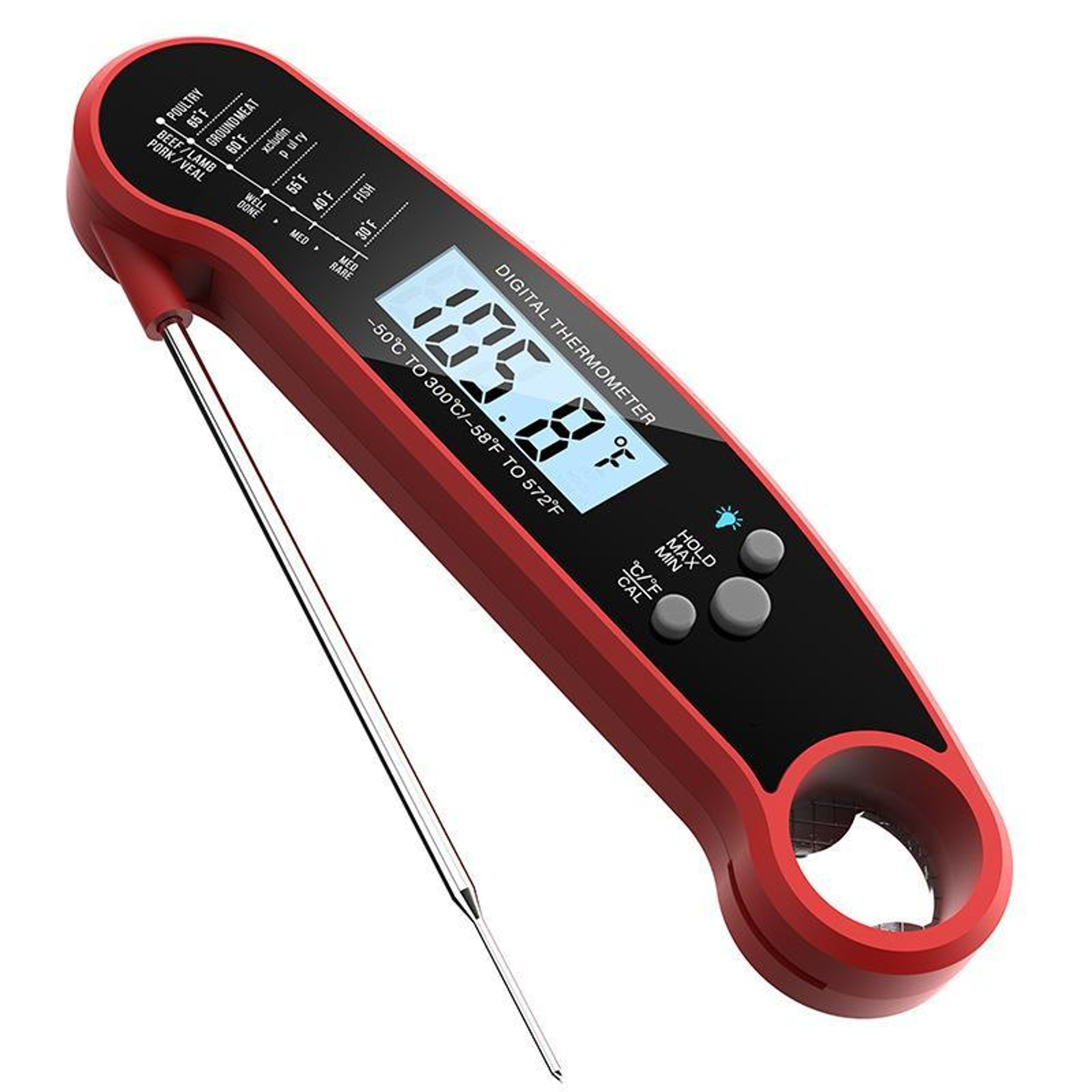 PrecisionFold LCD Foldable Digital Food Thermometer  Instant Read Meat Thermometer 9