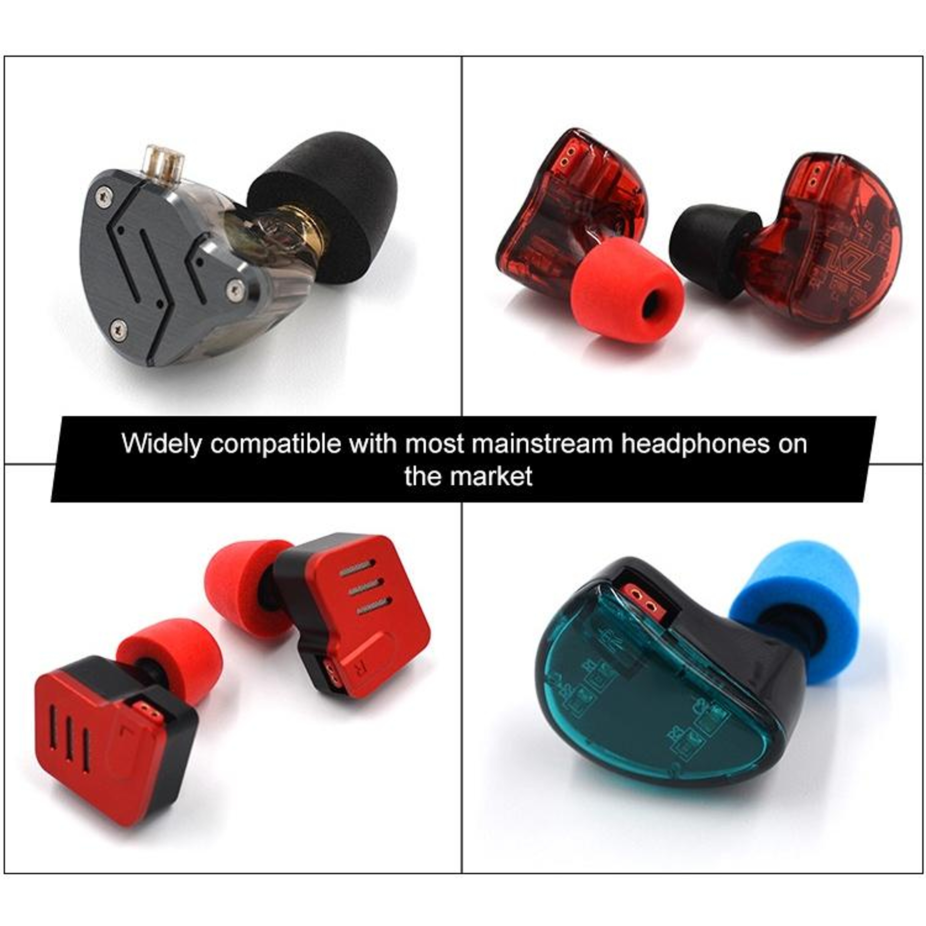 Universal Soft Memory Foam Earbud Tips Replacement For In Ear Headphones Enhanced Comfort  Noise Is 3