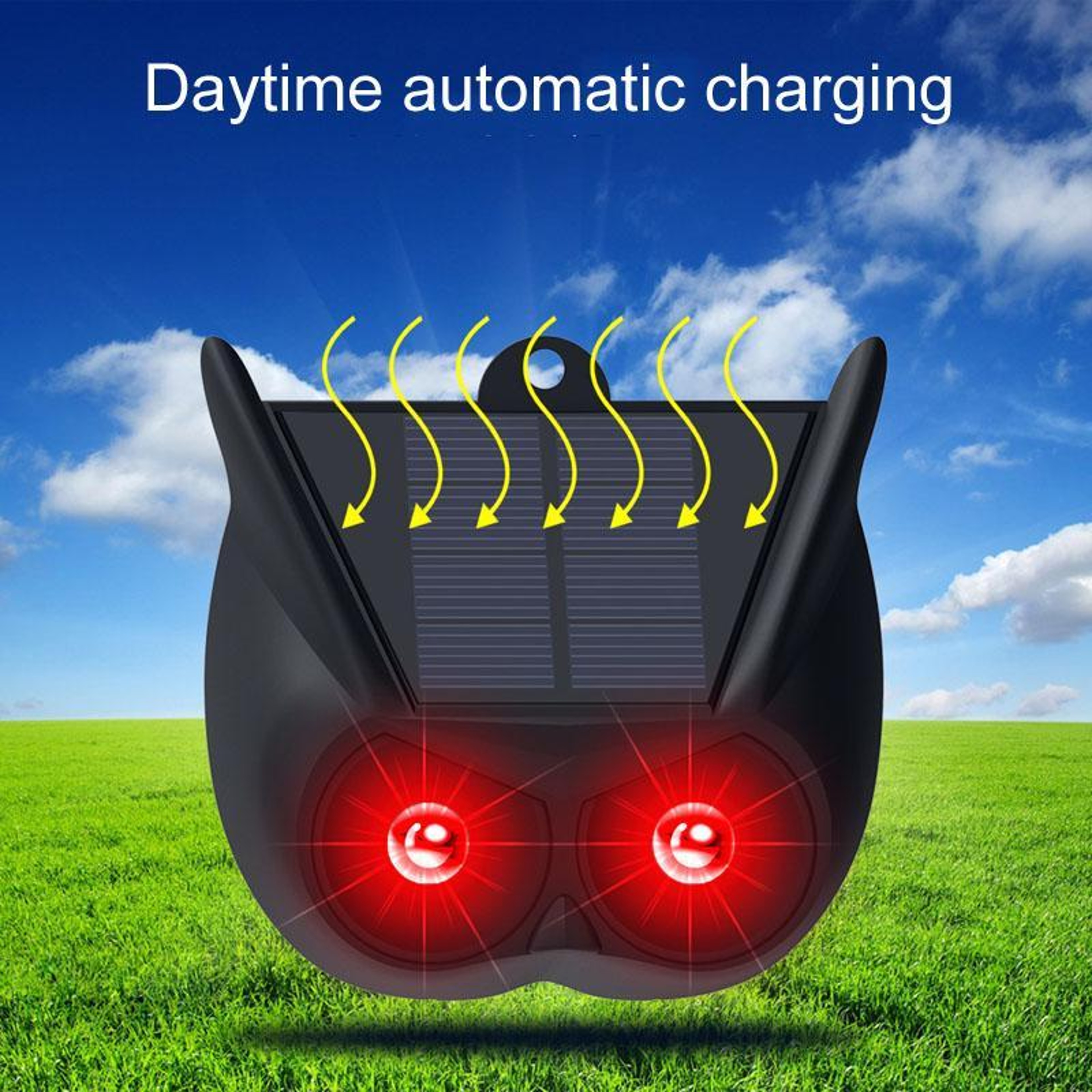 Solar Animal Repellent Predator Eye Deterrent Light For Gardens  Farms 3