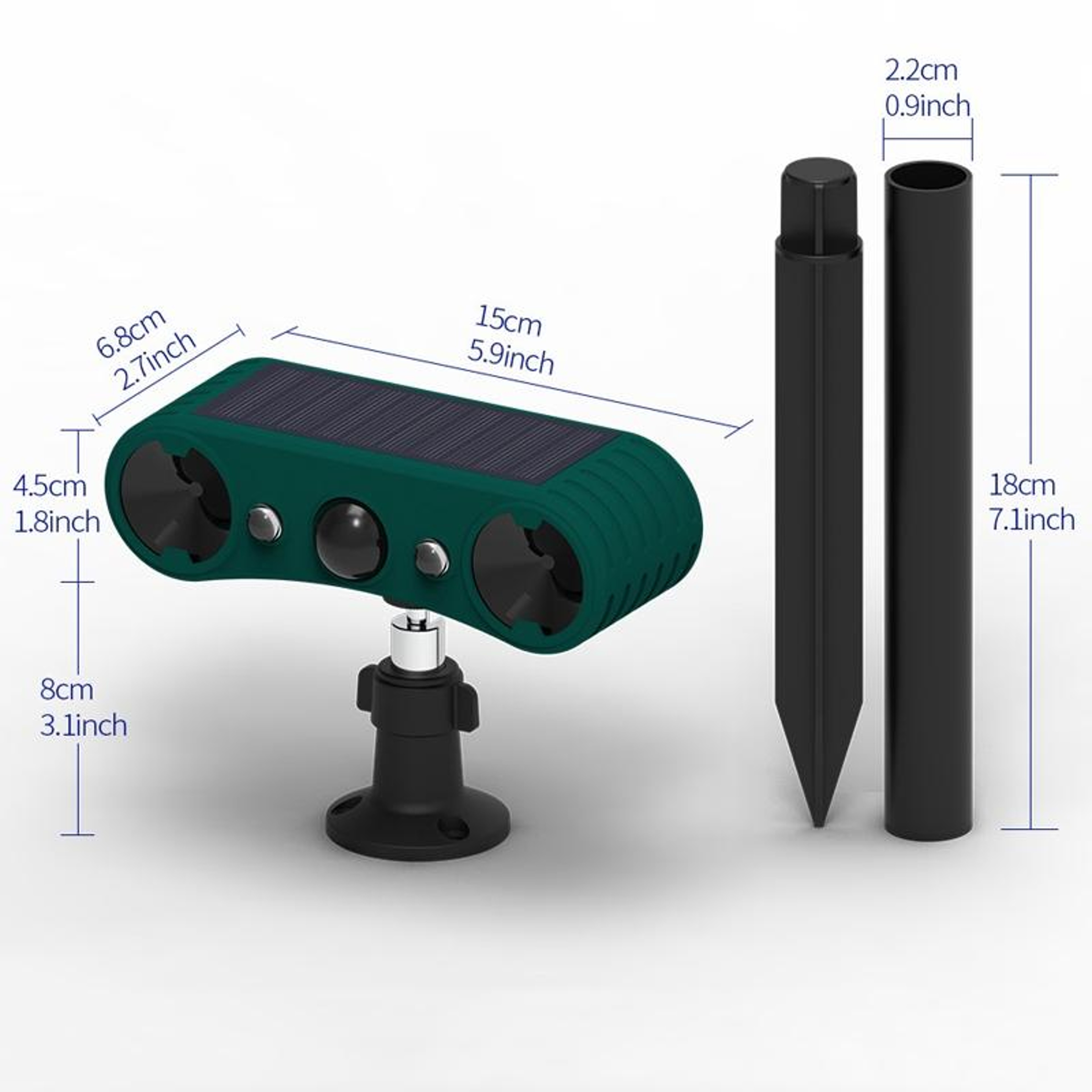 Solar Powered Animal Repellent  Ultrasonic Pest Repeller With Infrared Motion Alarm 4