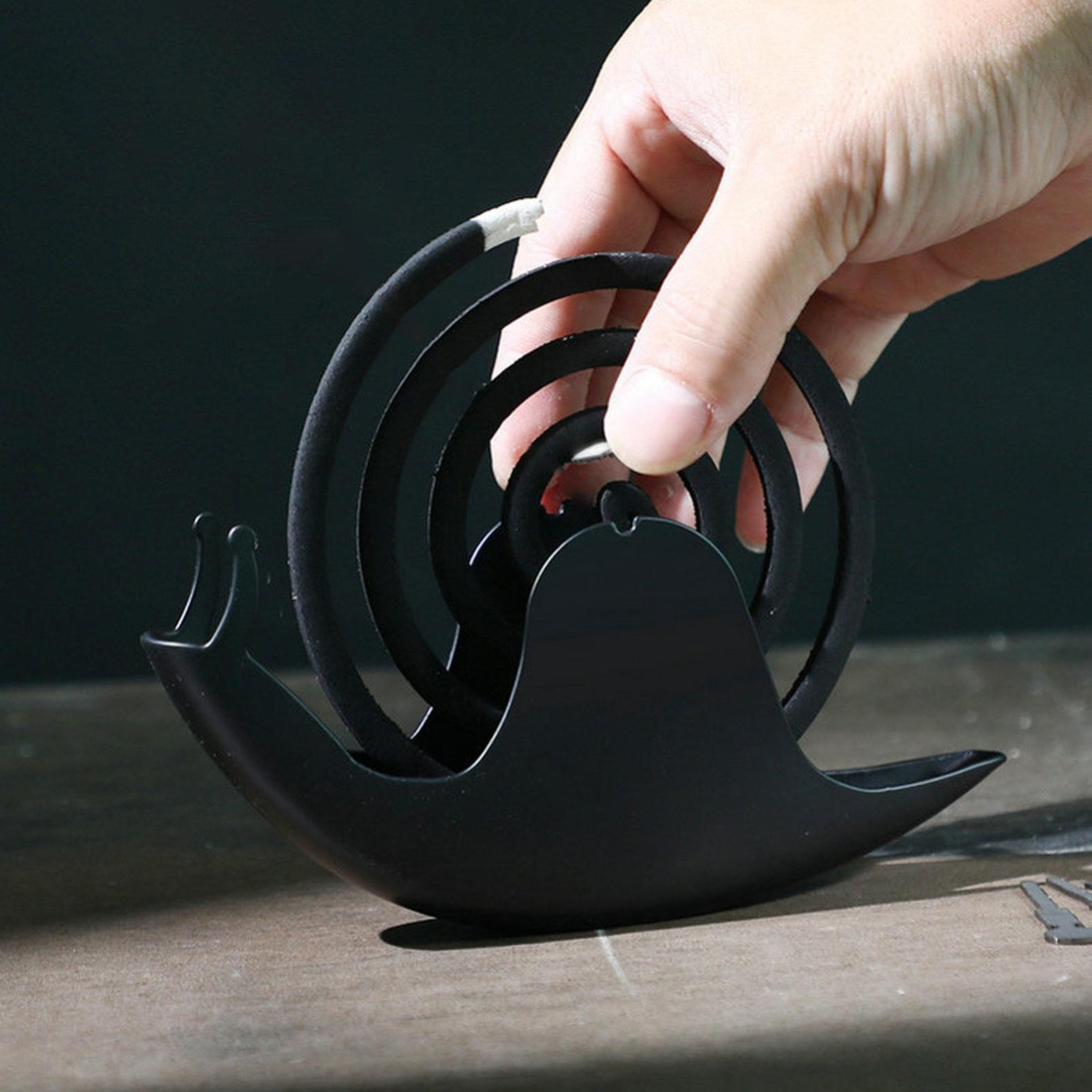 Snail Shape Fireproof Mosquito Coil Holder With Ash Catcher Tray For Indoor  Outdoor Use 5