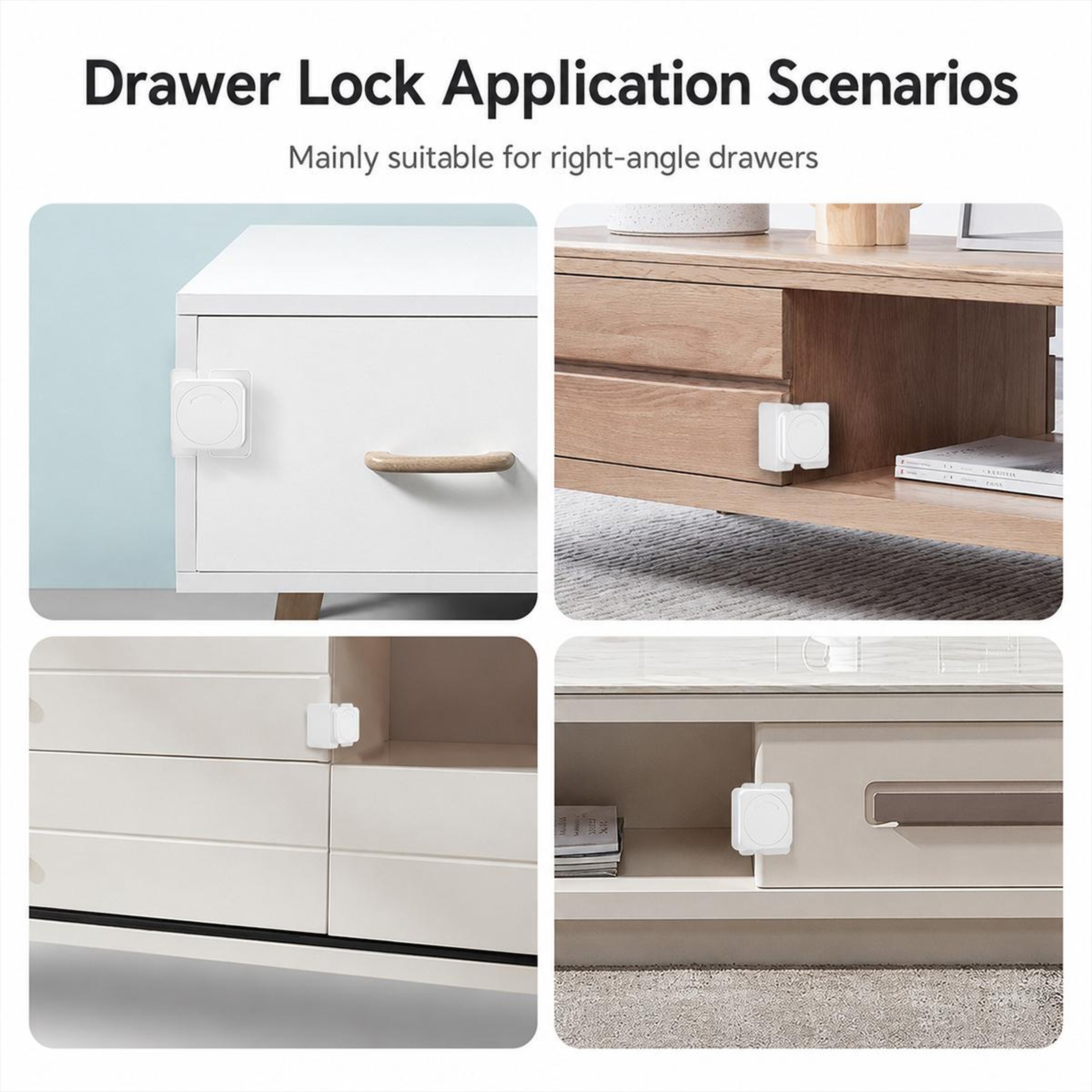 Baby Safety Cabinet Lock Hidden Switch Childproof Fridge Drawer Safety Latch 5