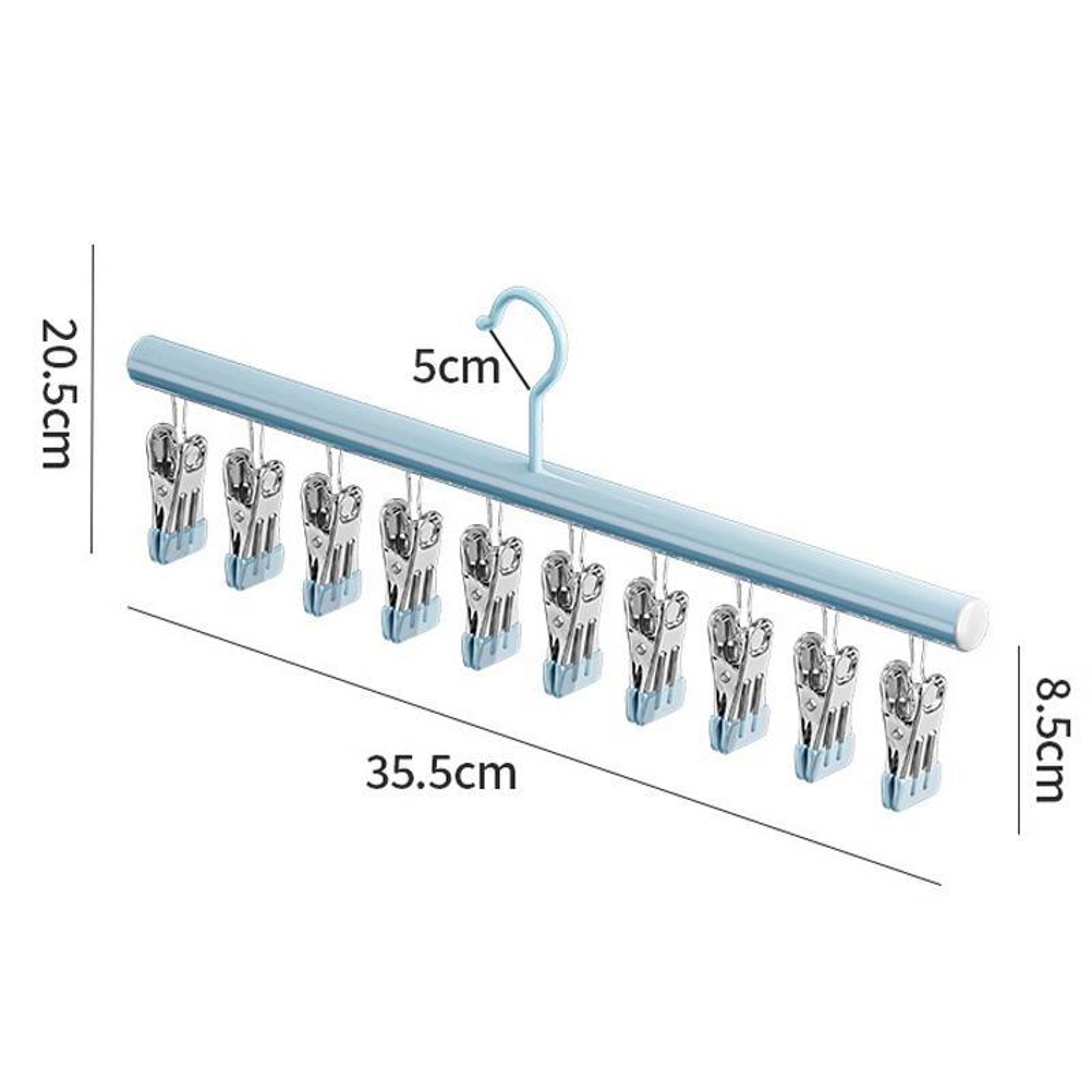 GripLock Stainless Steel Sock Drying Rack With 20 Non Slip Clips For Space Saving Laundry Care 4