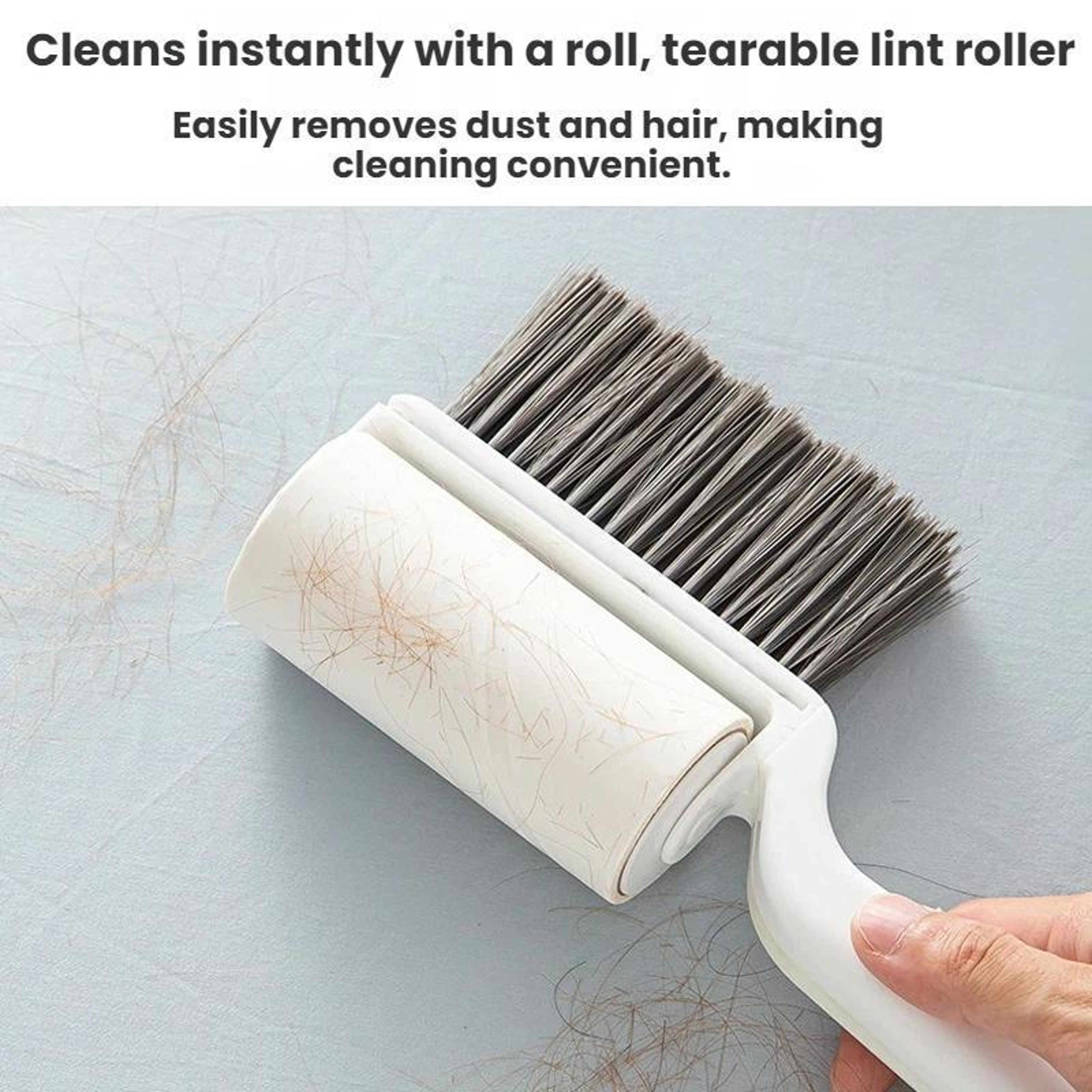 3 In 1 Reusable Lint Roller  Pet Hair Remover Brush For Clothes Bedding  Furniture 4