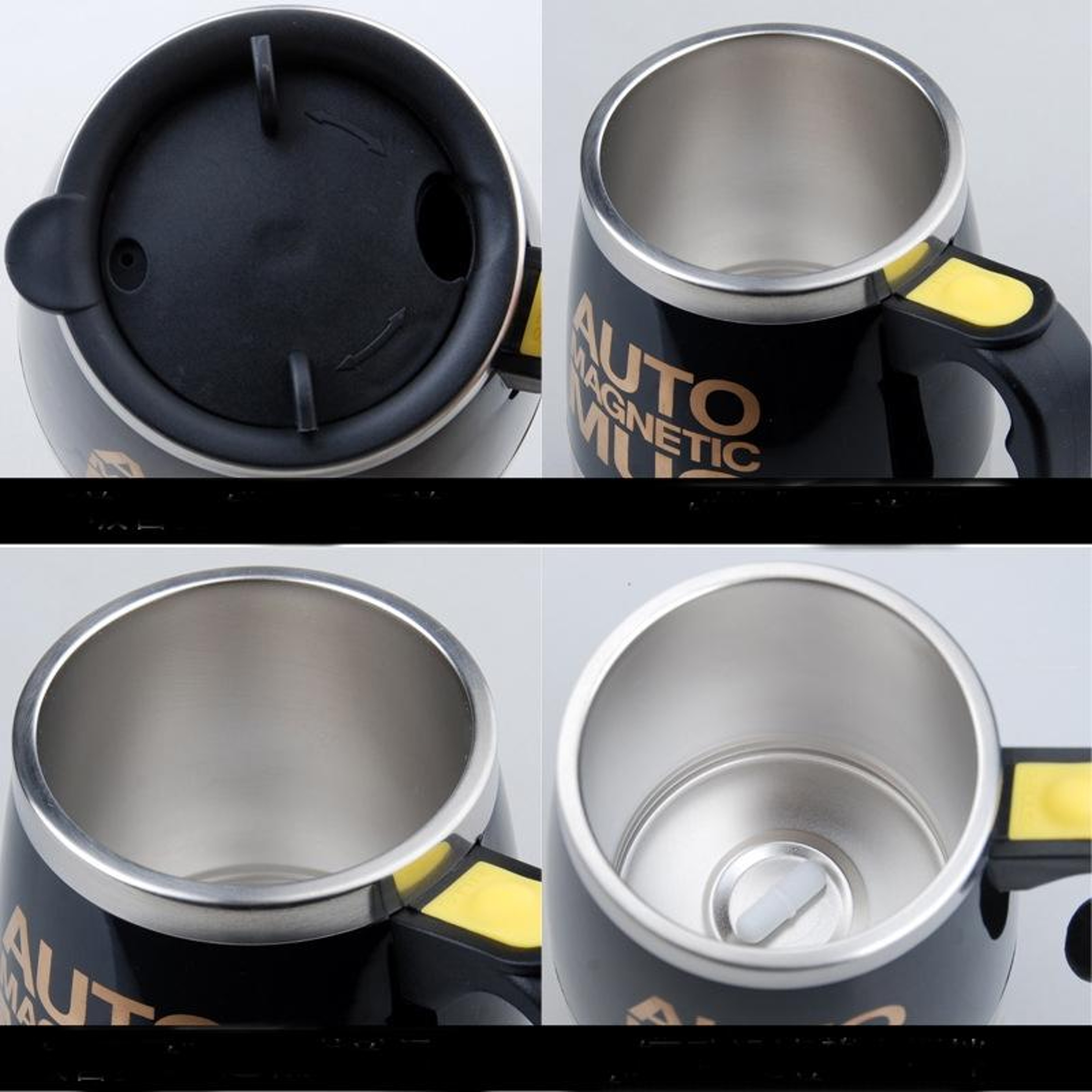 Magnetic Self Stirring Coffee Mug Portable Automatic Mixing Cup 3