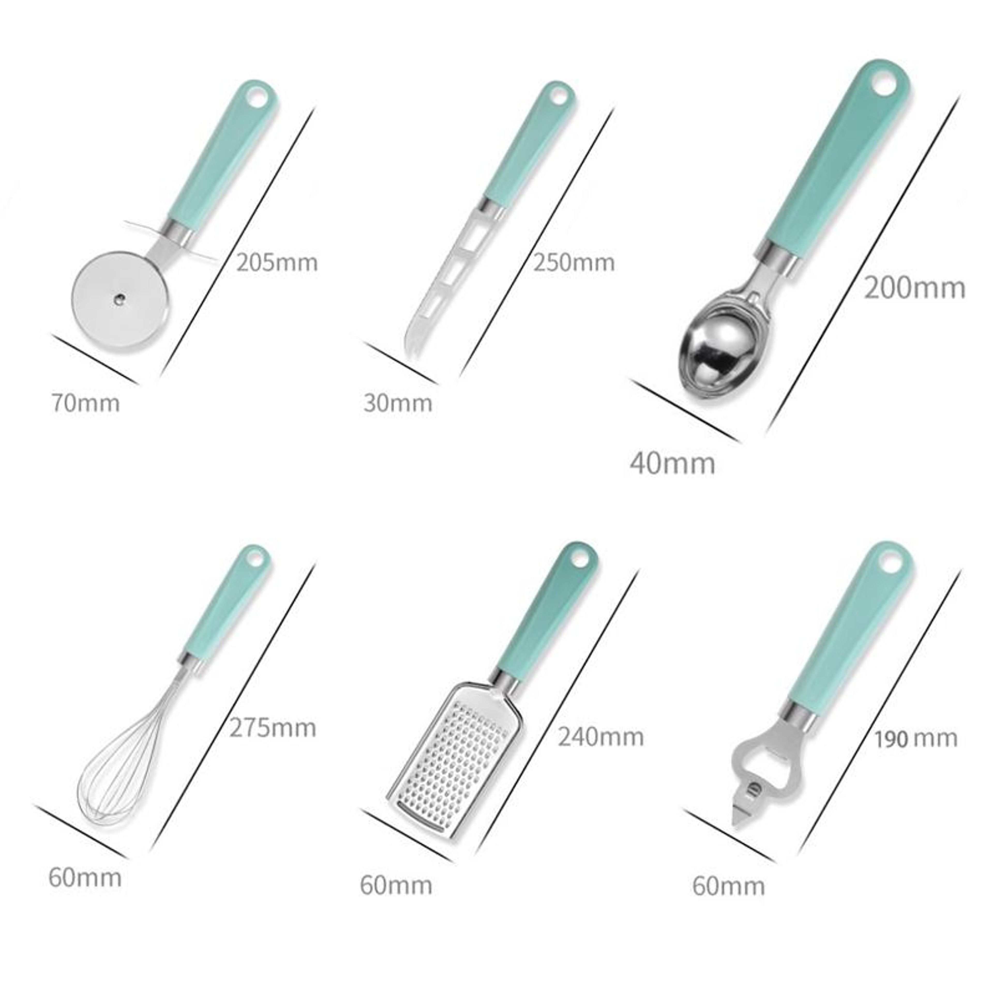 9 In 1 Kitchen Utensil Set Durable Stainless Steel Kitchen Tools Set With Plastic Handle 5