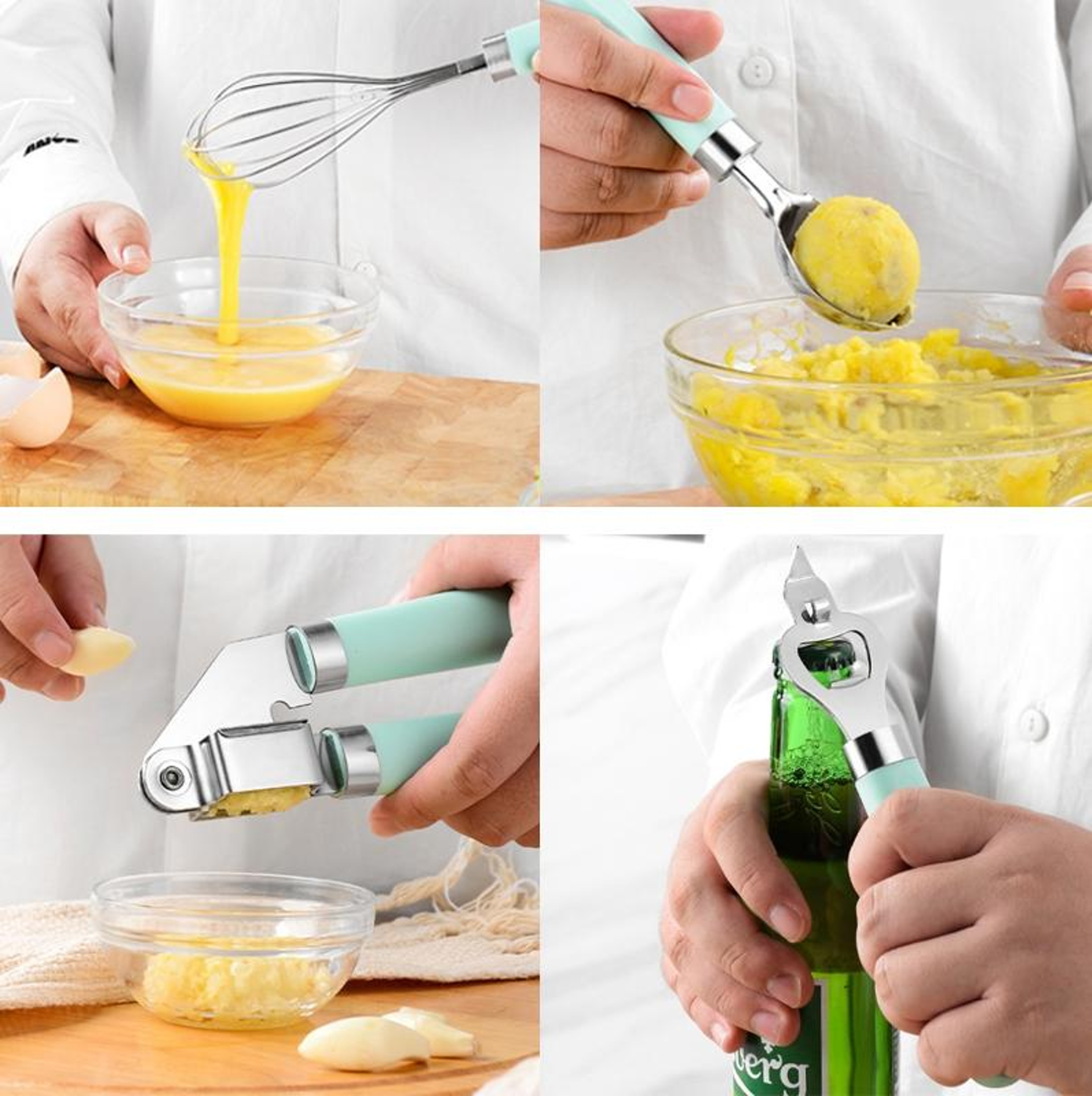 9 In 1 Kitchen Utensil Set Durable Stainless Steel Kitchen Tools Set With Plastic Handle 8
