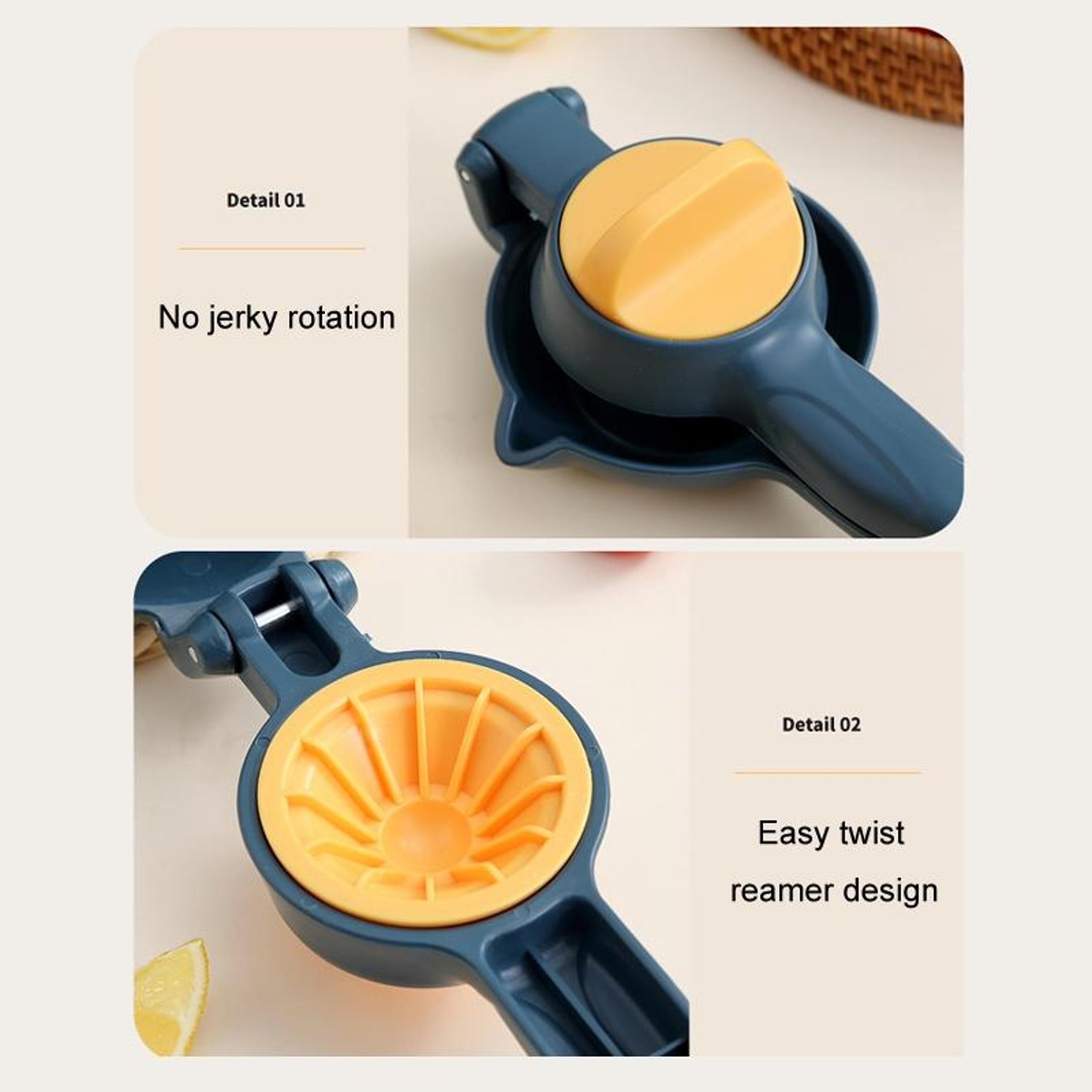 Foldable Manual Lemon Juicer  Citrus Fruit Squeezer With Ergonomic Press Handle 4