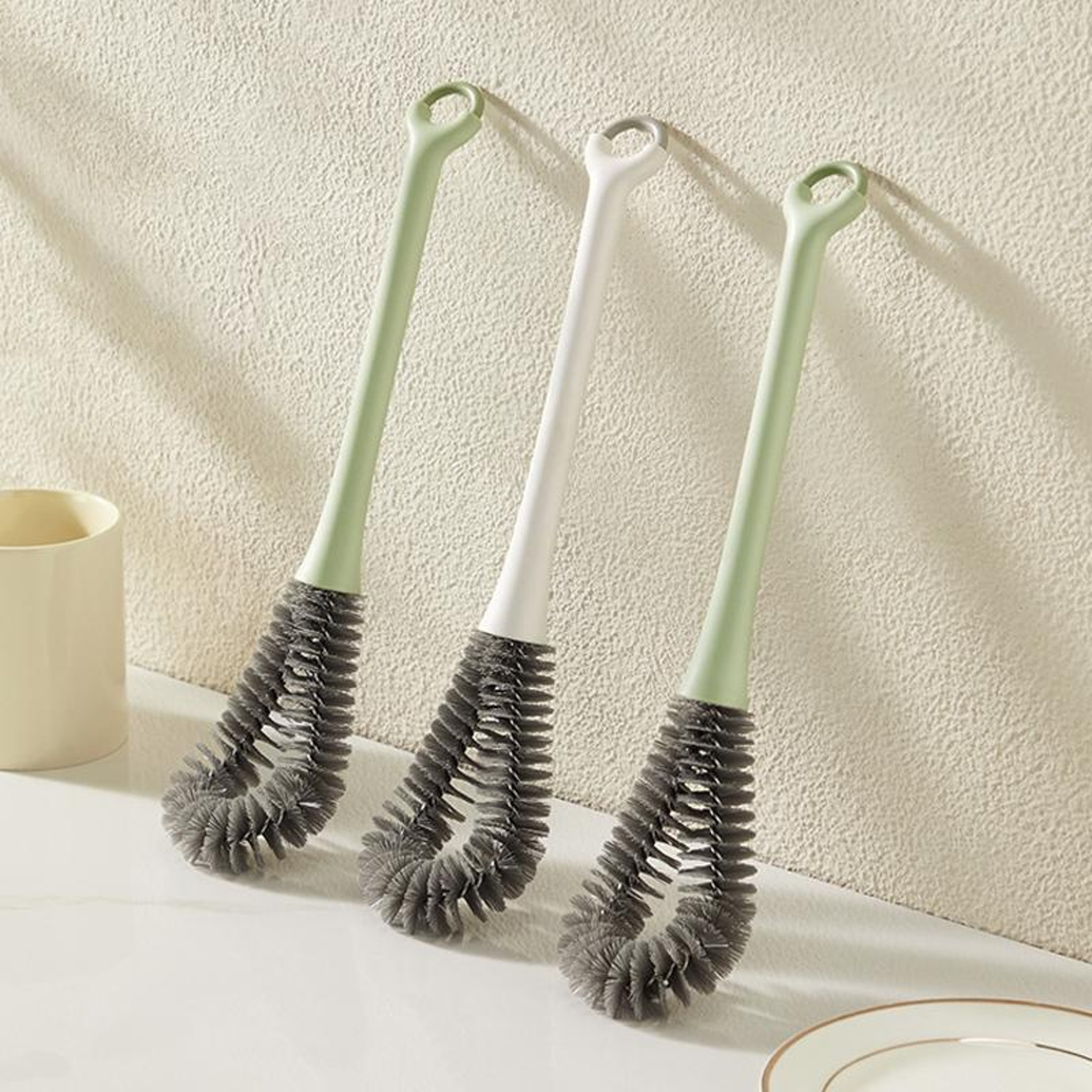 Long Handle Bottle  Cup Cleaning Brush With 360 Spiral Bristles 0