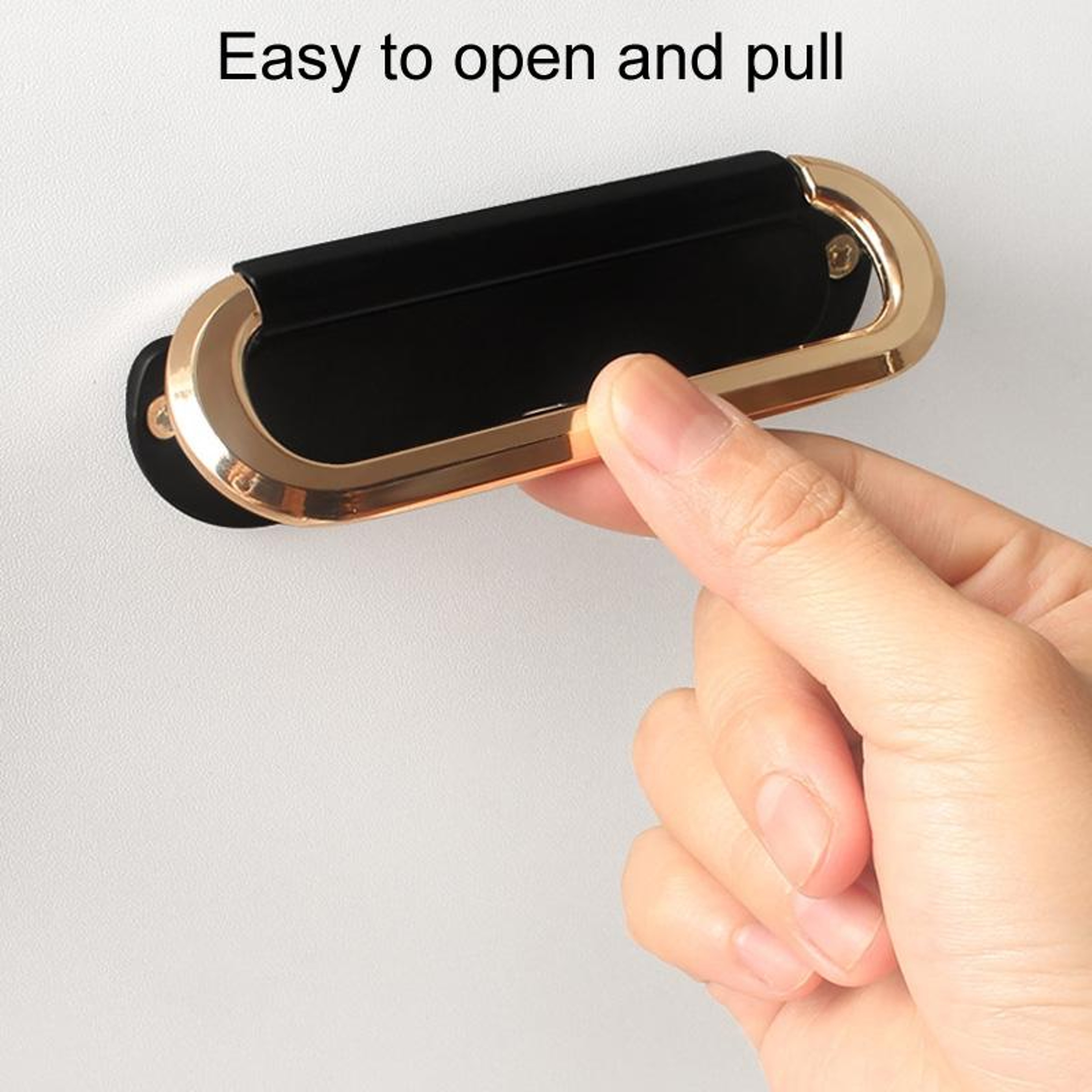 Hidden Drawer Pull Zinc Alloy Flush Cabinet Handle For Cabinets  Closets 4
