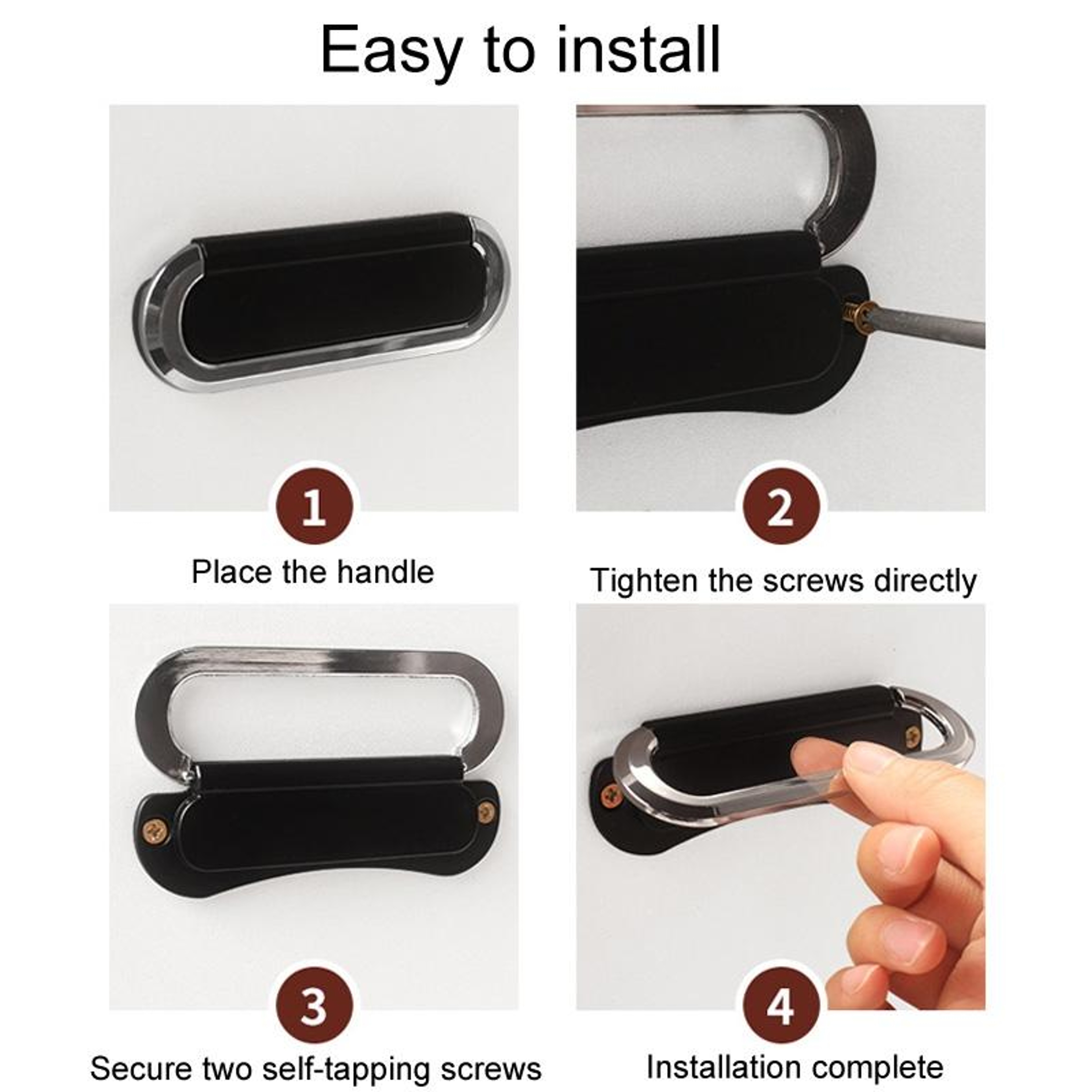 Hidden Drawer Pull Zinc Alloy Flush Cabinet Handle For Cabinets  Closets 9