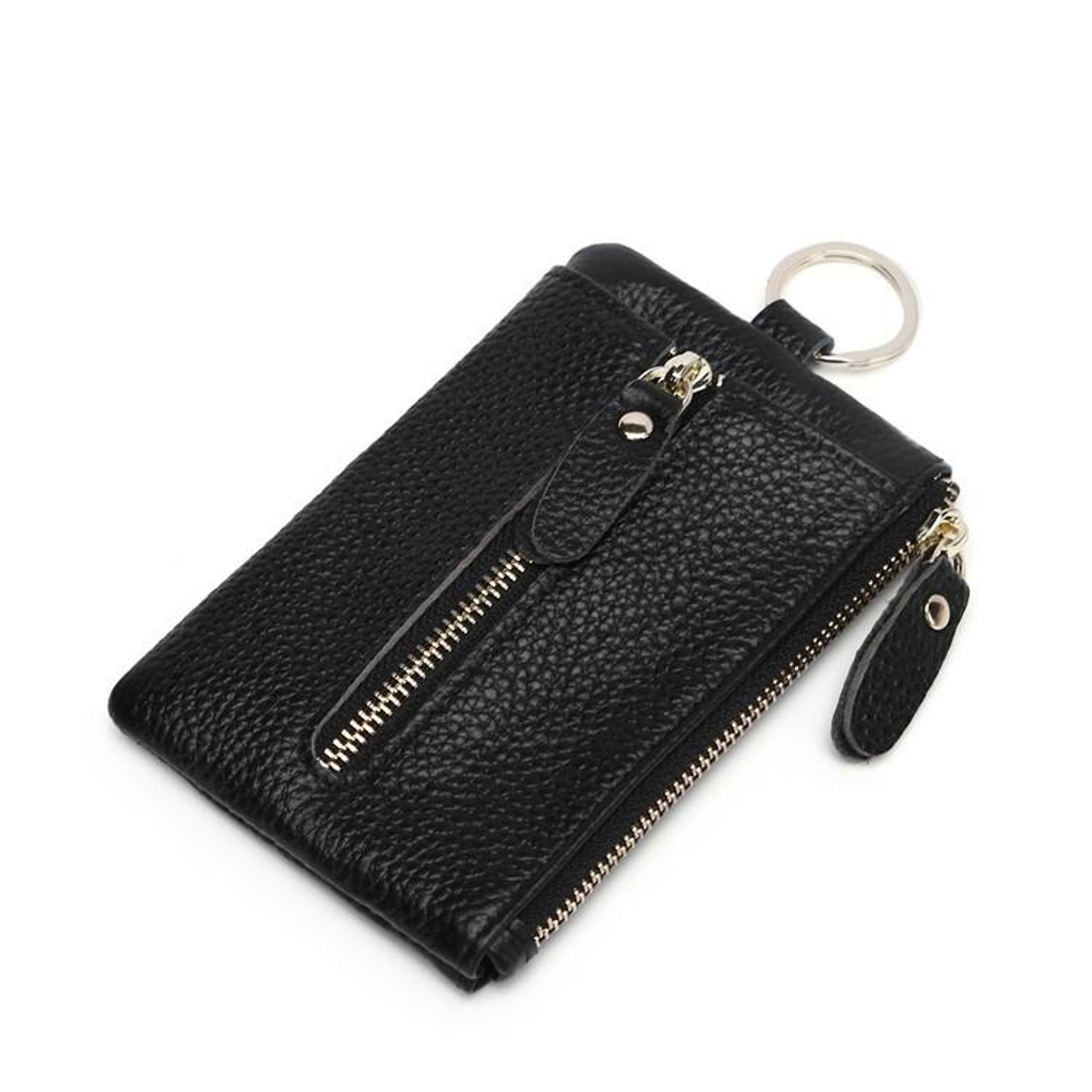 Vintage Leather Key Organizer Wallet Large Capacity Key Holder  Card Coin Case 2
