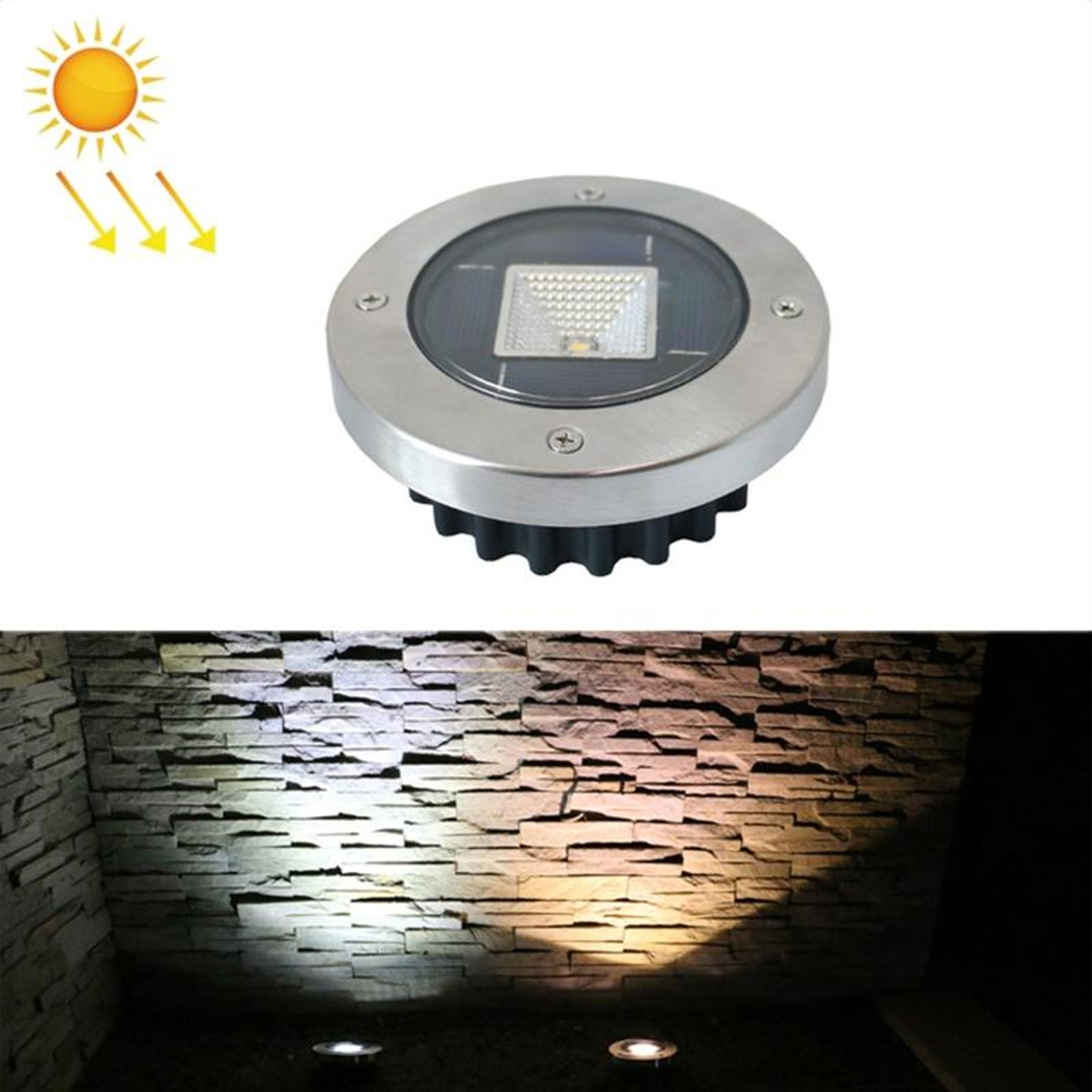 Solar Ground Lights Waterproof LED Garden Pathway Lighting For Outdoor Landscape Decor 0