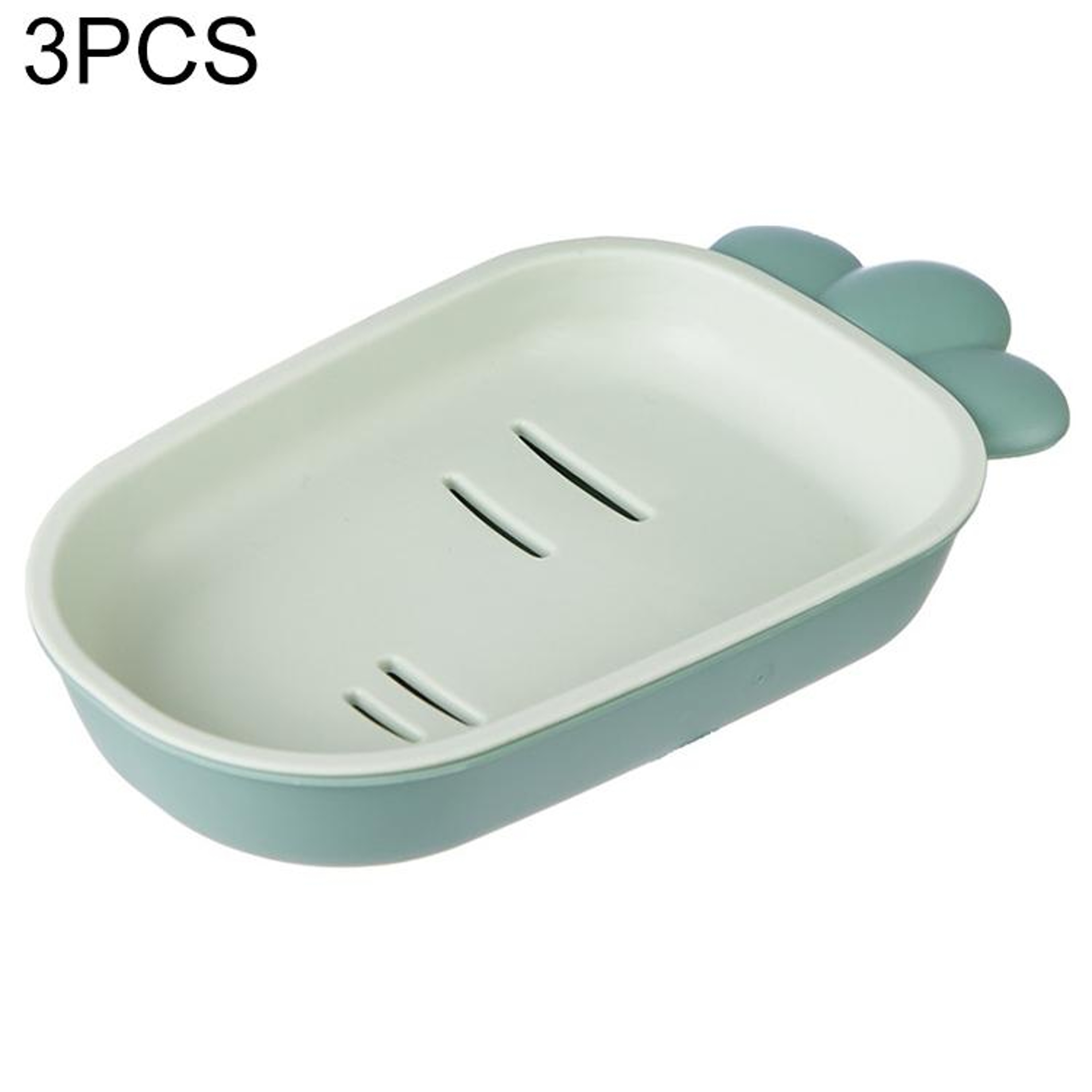 Cute Double Layer Drain Soap Holder Set With Lid 3 Pack Bathroom Soap Dish Organizer 1