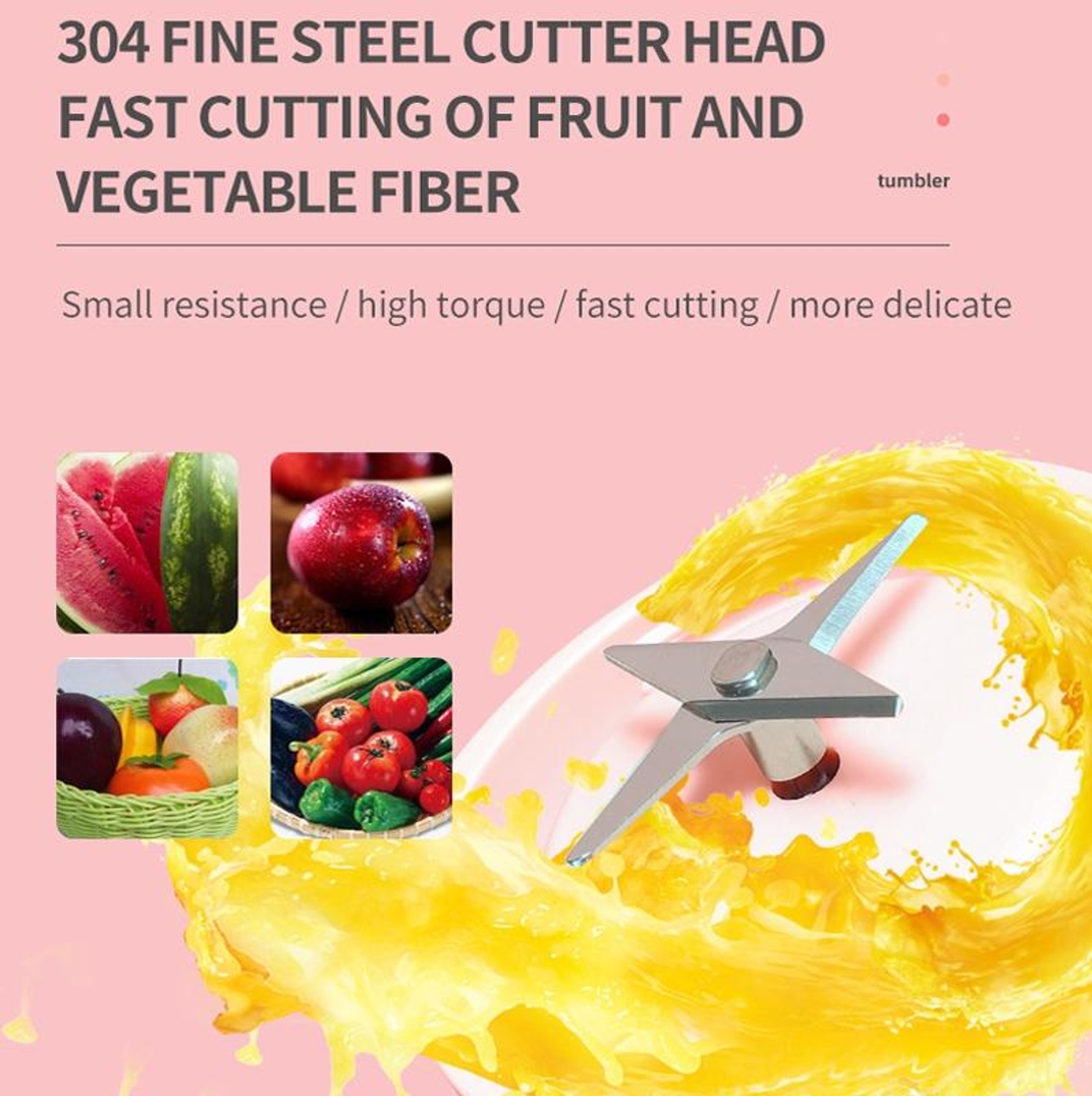 Portable Blender  USB Rechargeable Personal Smoothie Maker 500ml 5
