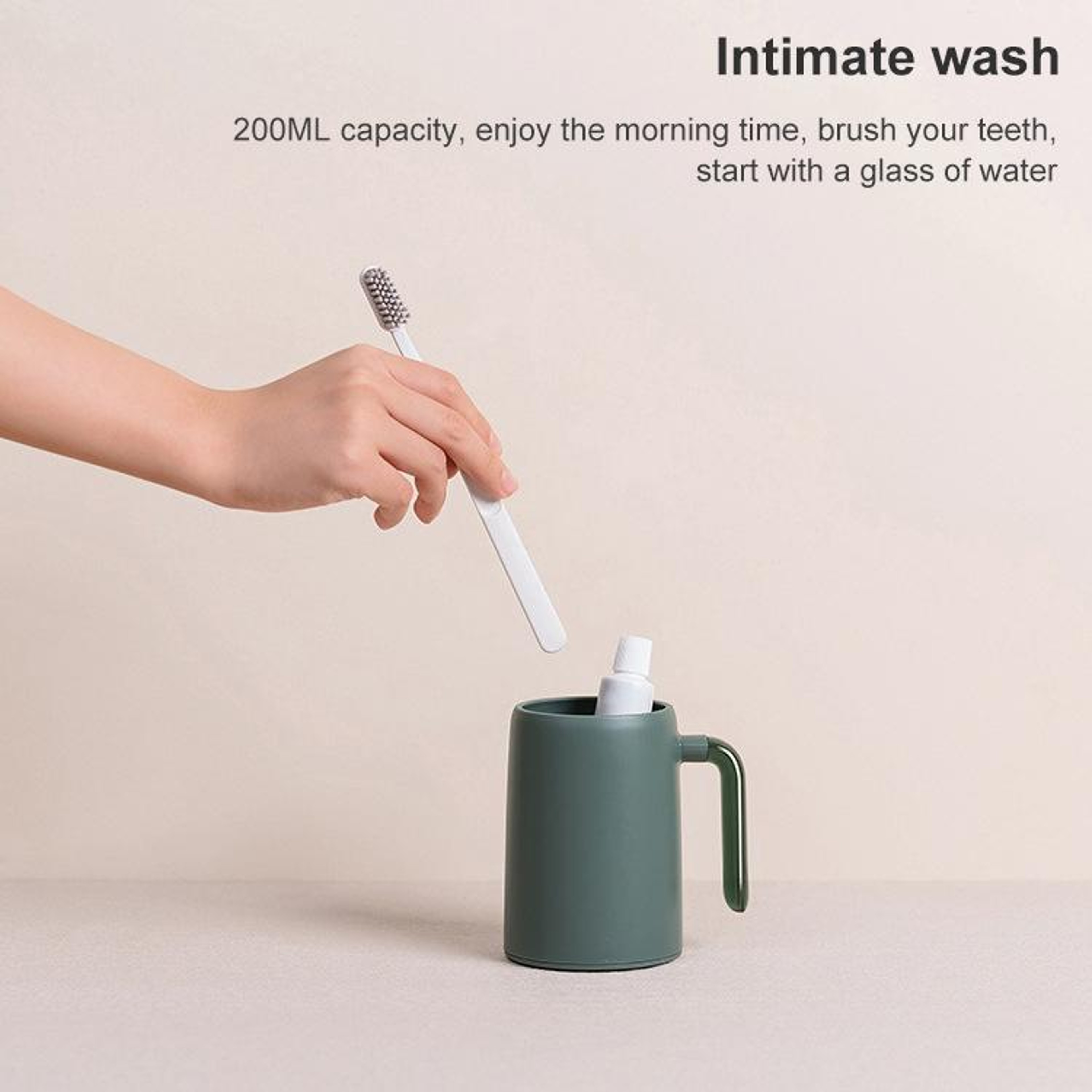 CrystalClear Portable Mouthwash Cup With Handle Transparent Bathroom Rinse  Drinking Cup 2