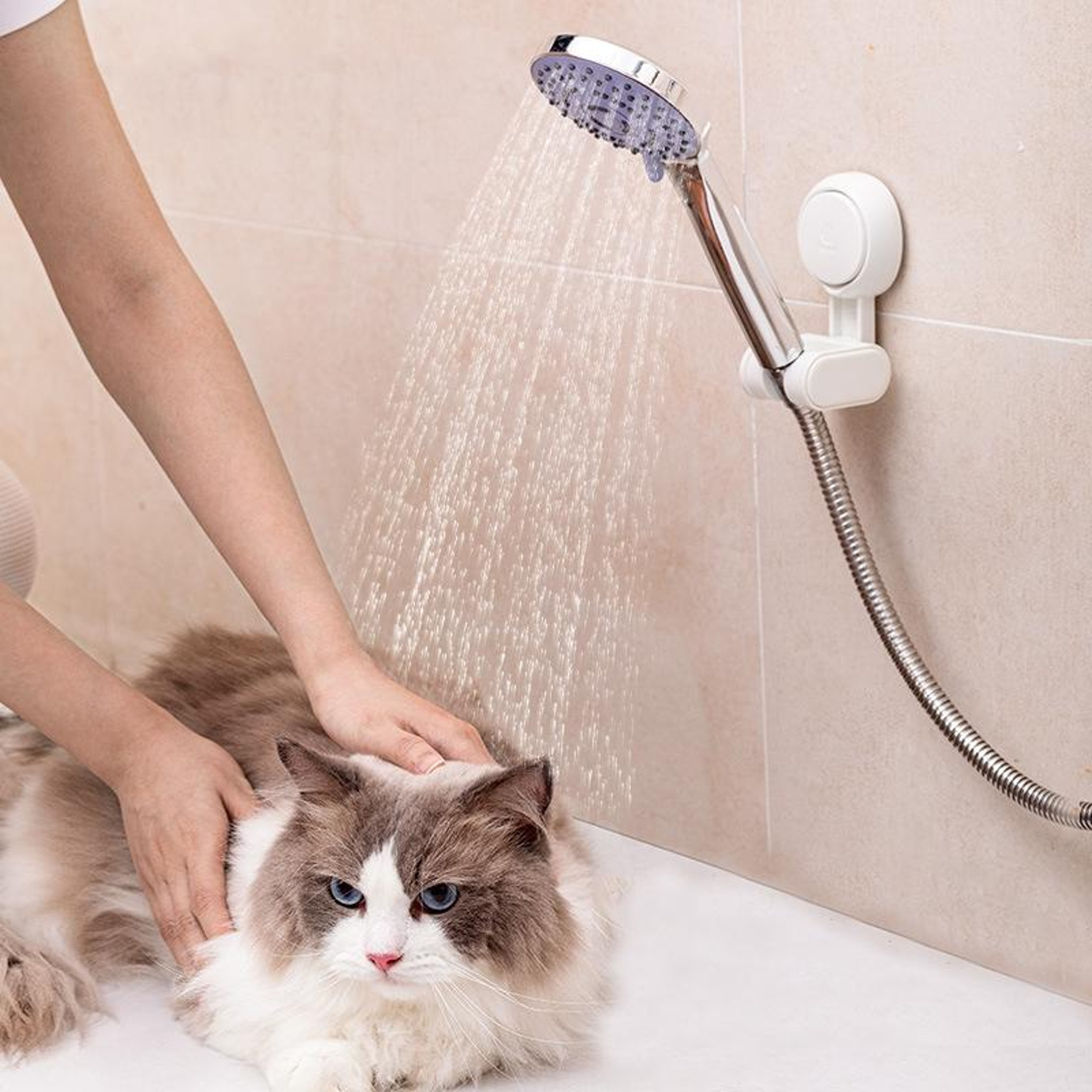 Adjustable Suction Cup Shower Head Holder Wall Mount No Drill Bracket 6