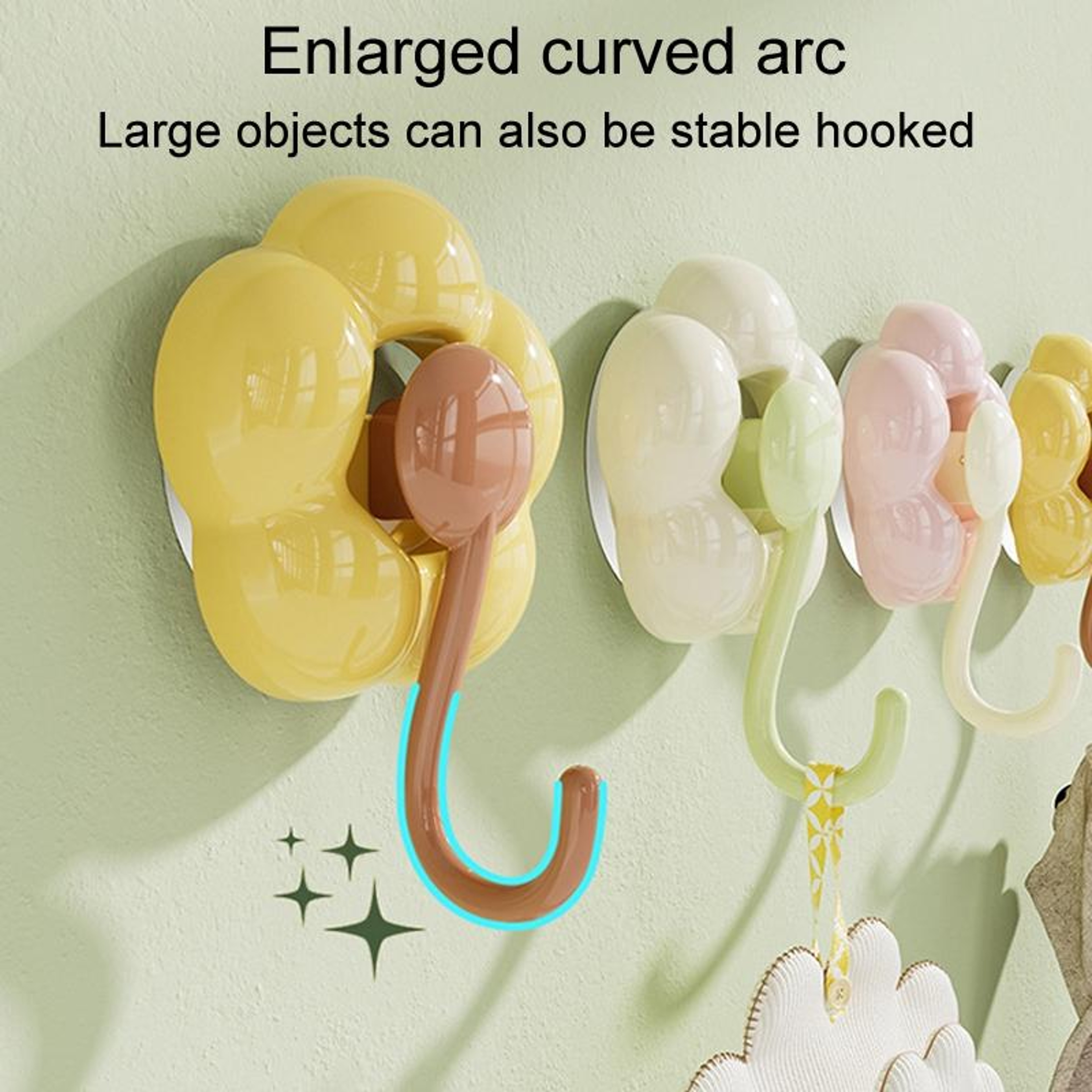 Reusable Flower Suction Cup Hook For Bathroom  Home Organization 2