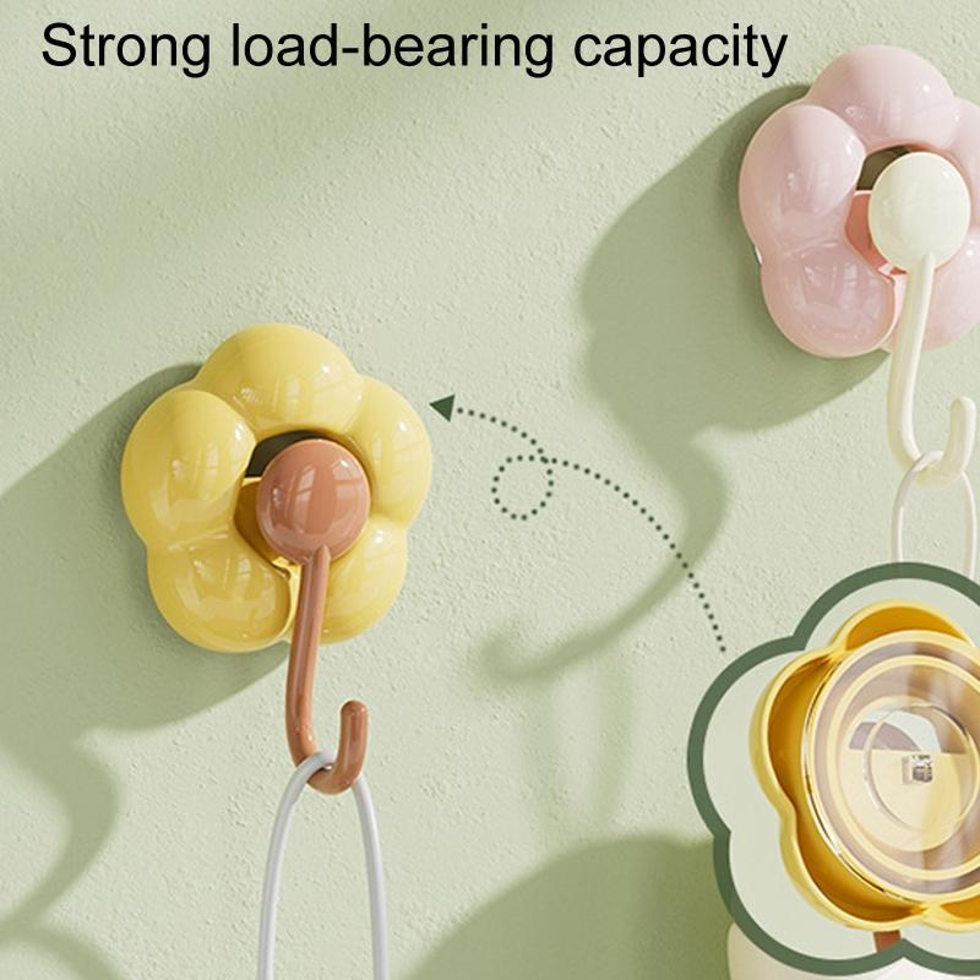 Reusable Flower Suction Cup Hook For Bathroom  Home Organization 3