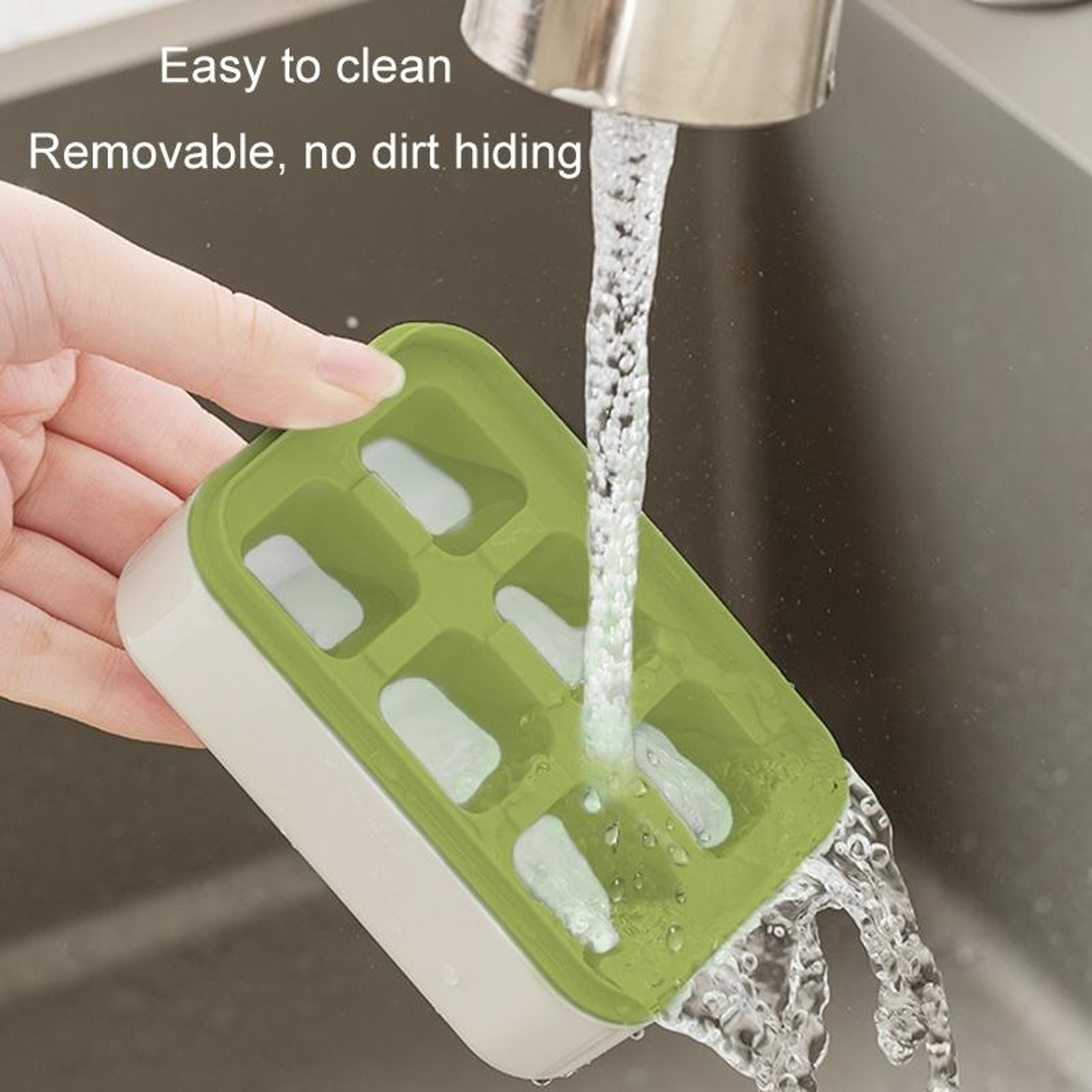 Quick Release Silicone Ice Cube Tray With Lid 6 Cube Mini Ice Cube Maker 7