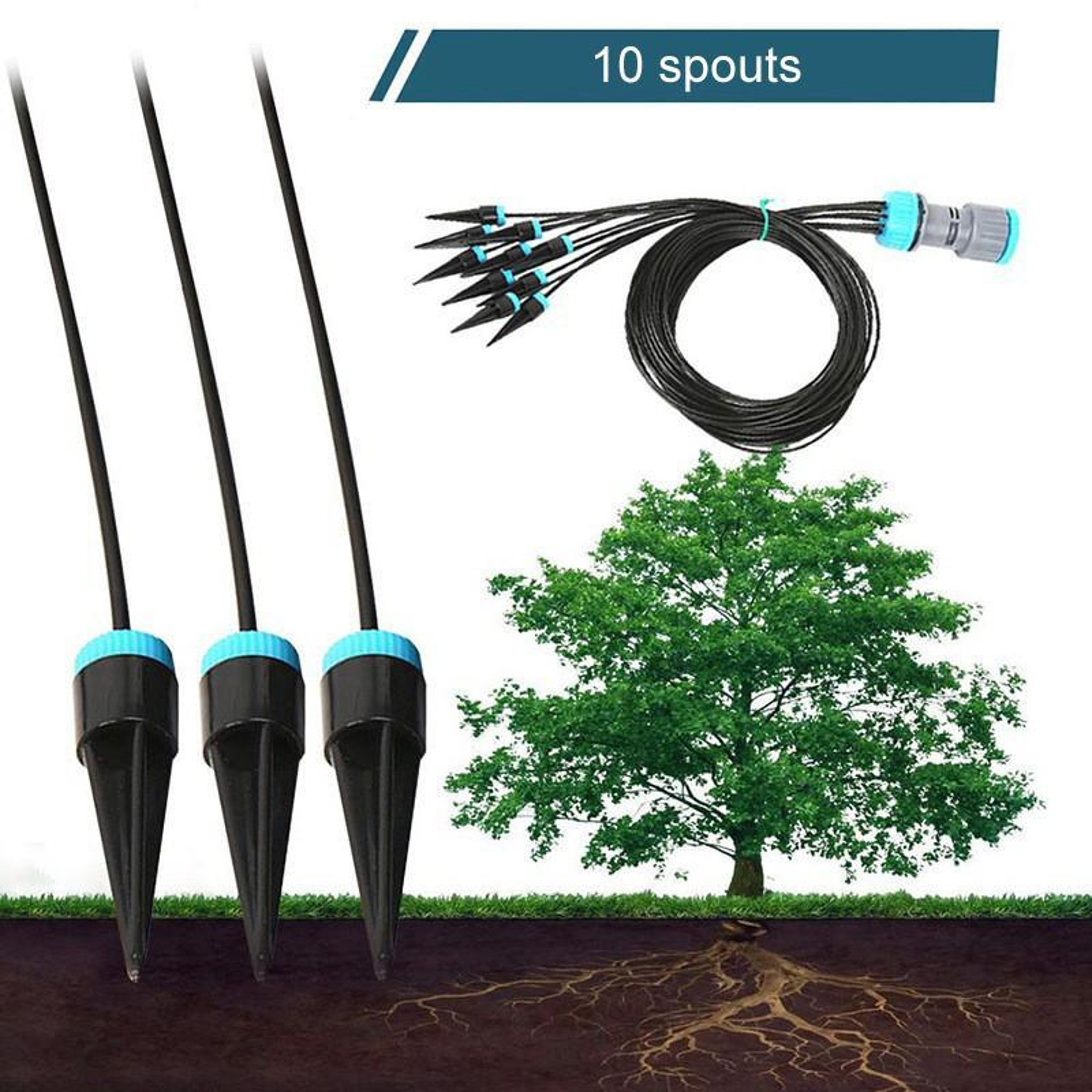 AquaFlow 10 Plant Adjustable Drip Irrigation Kit With 16m Tubes For Indoor  Outdoor Plants 2
