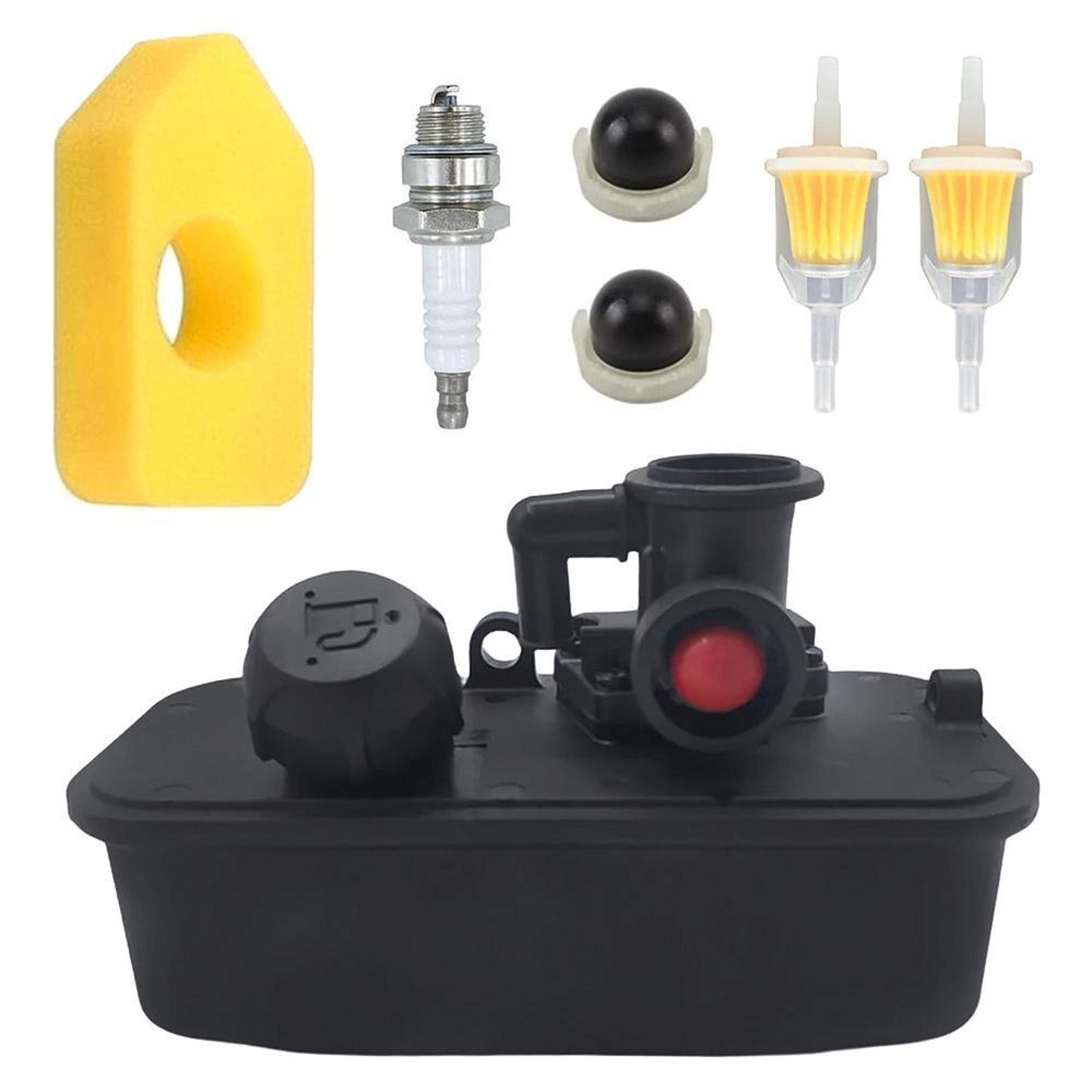 Briggs & Stratton Carburetor Replacement Fuel Tank Kit with Air Filter & Spark Plug Set – view 1