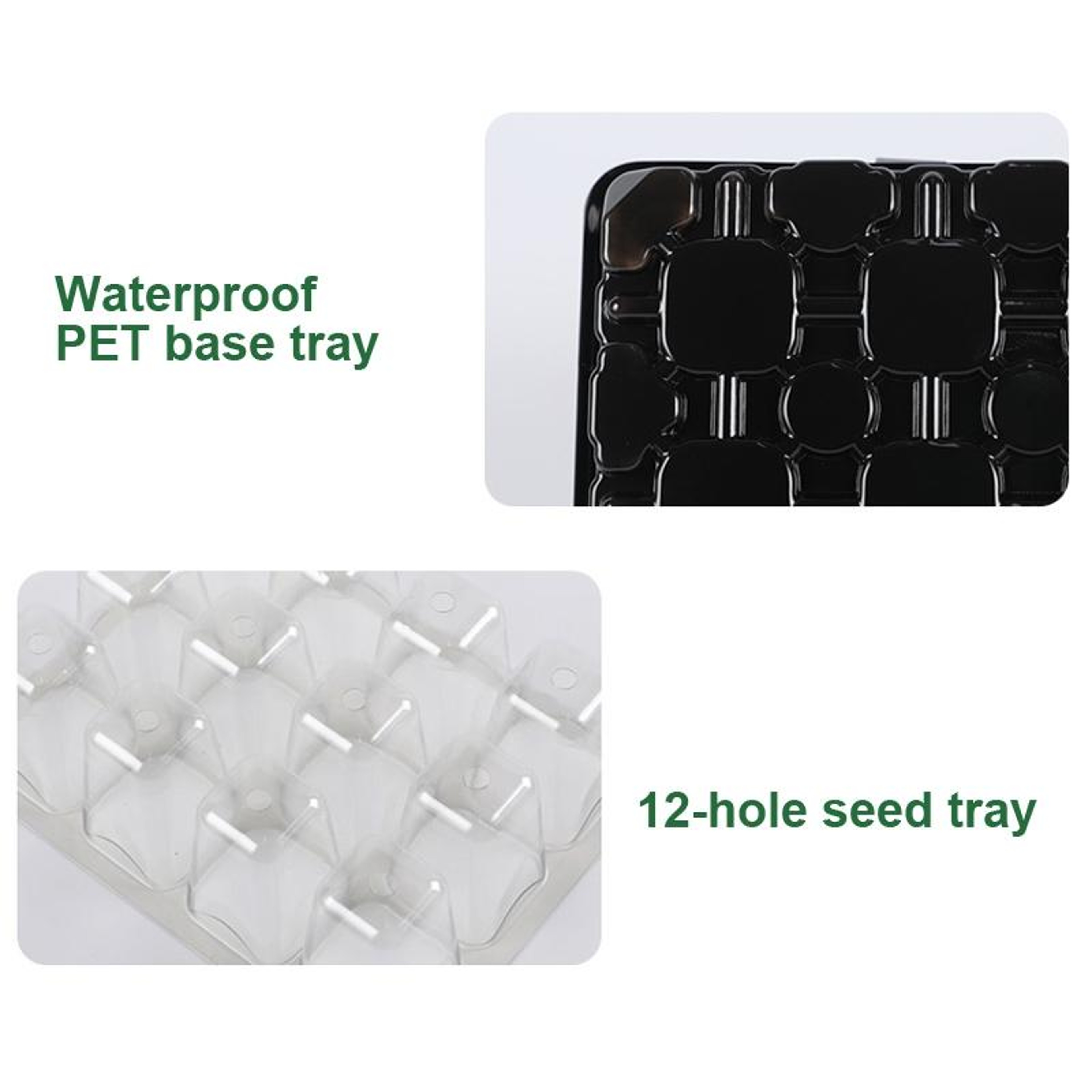 5 Pack Seed Starter Tray Kit With Grow Light  Adjustable Humidity Dome 4