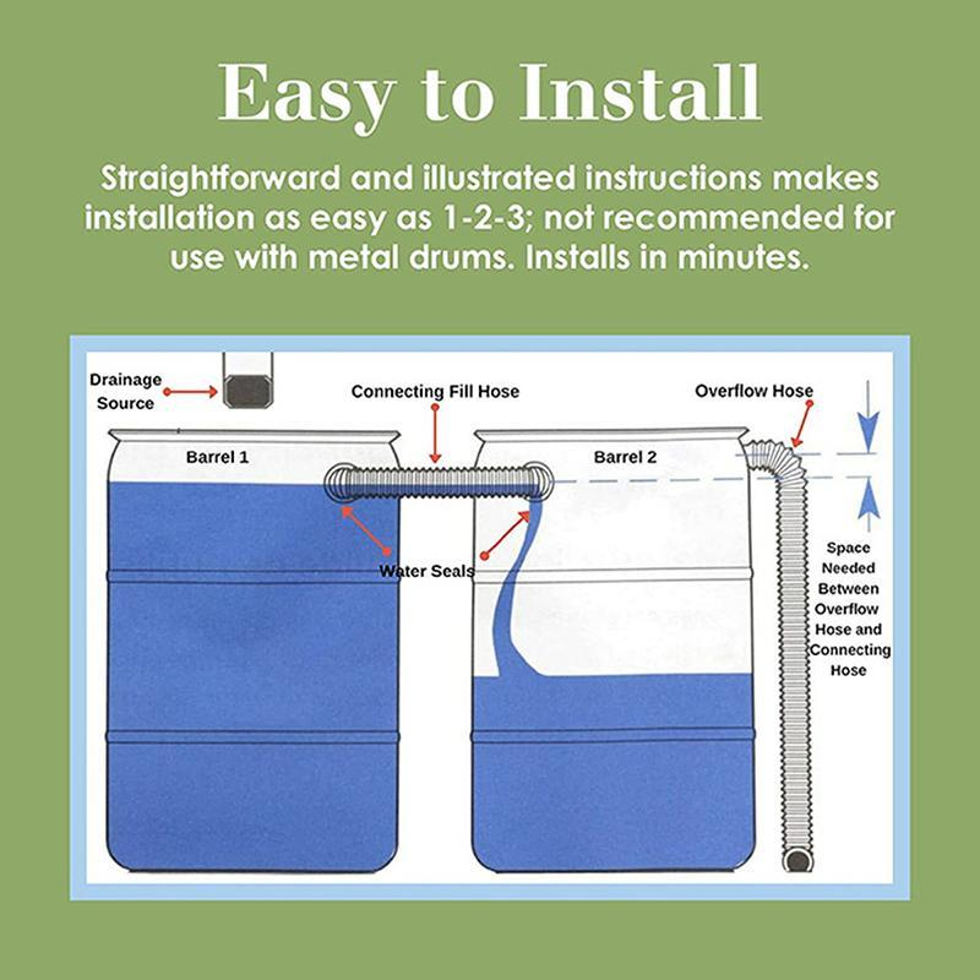 EcoFlow Expandable Rain Barrel Diverter Kit For Multi Barrel Rainwater Collection 2
