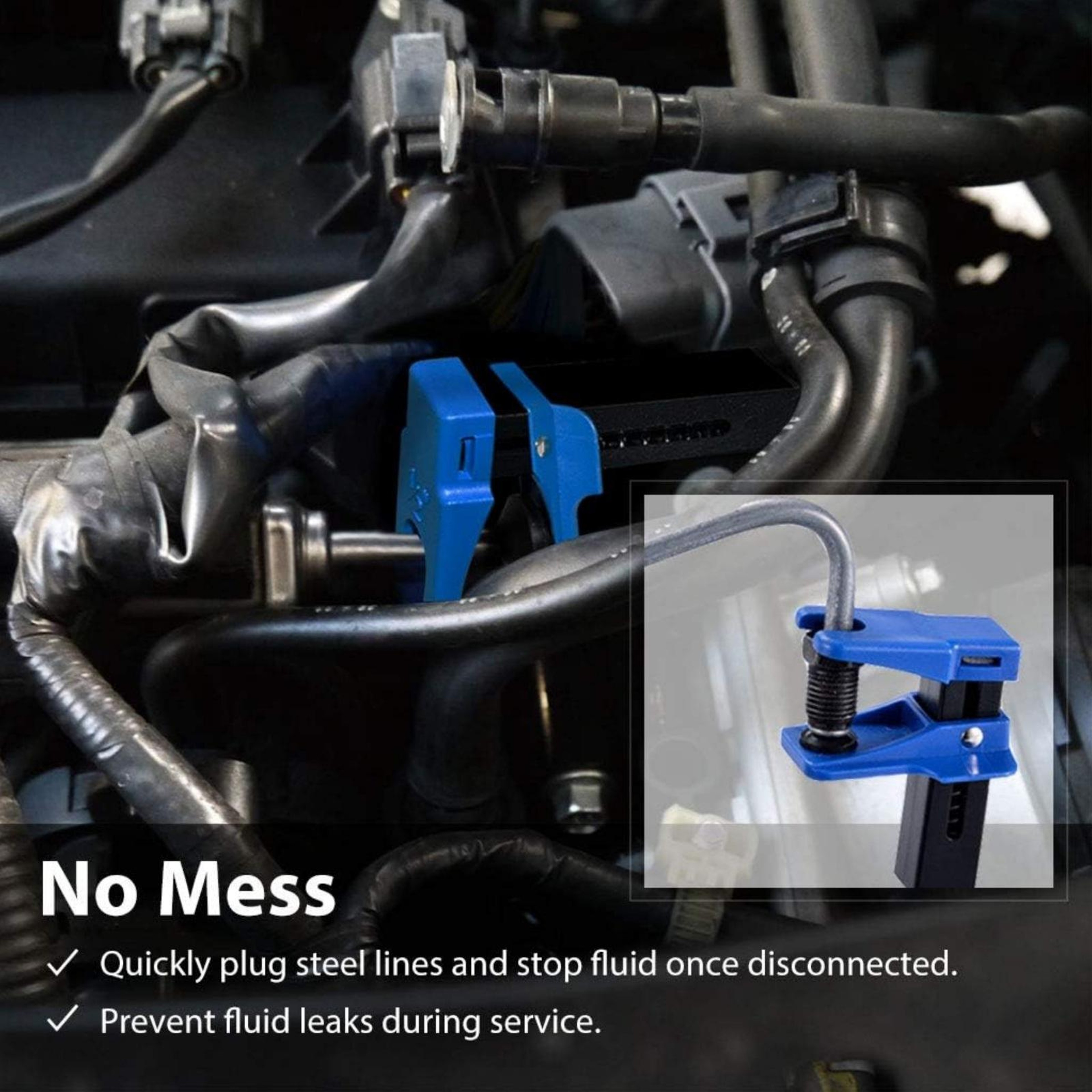 Professional Brake Hose Clamp Set 4PCS Fluid Line Clamp  Hose Pinch Off Tool Kit 3