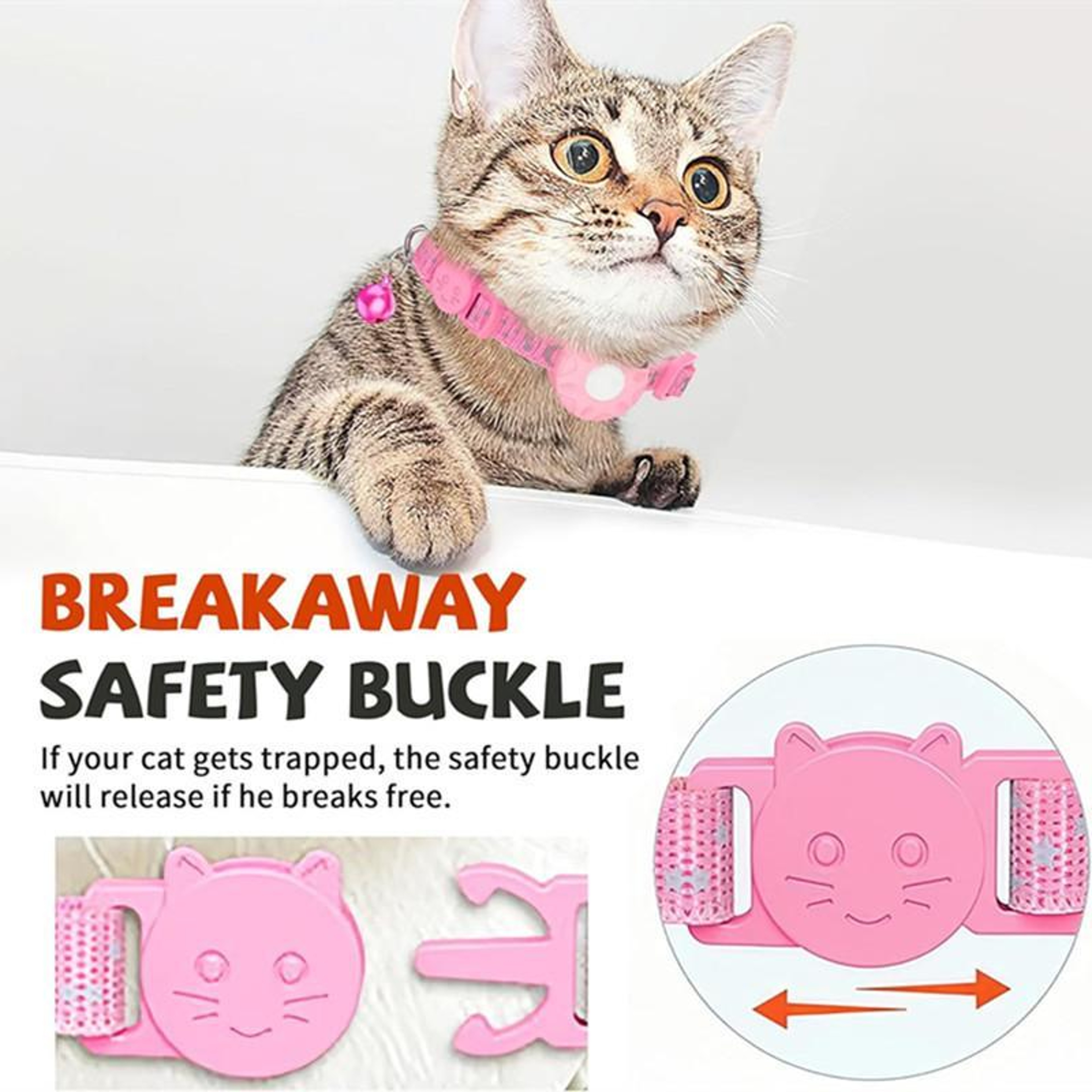 SafePaw GPS Cat Tracker Collar For IOS  Android Real Time Pet Locator With Reflective Safety Design 1